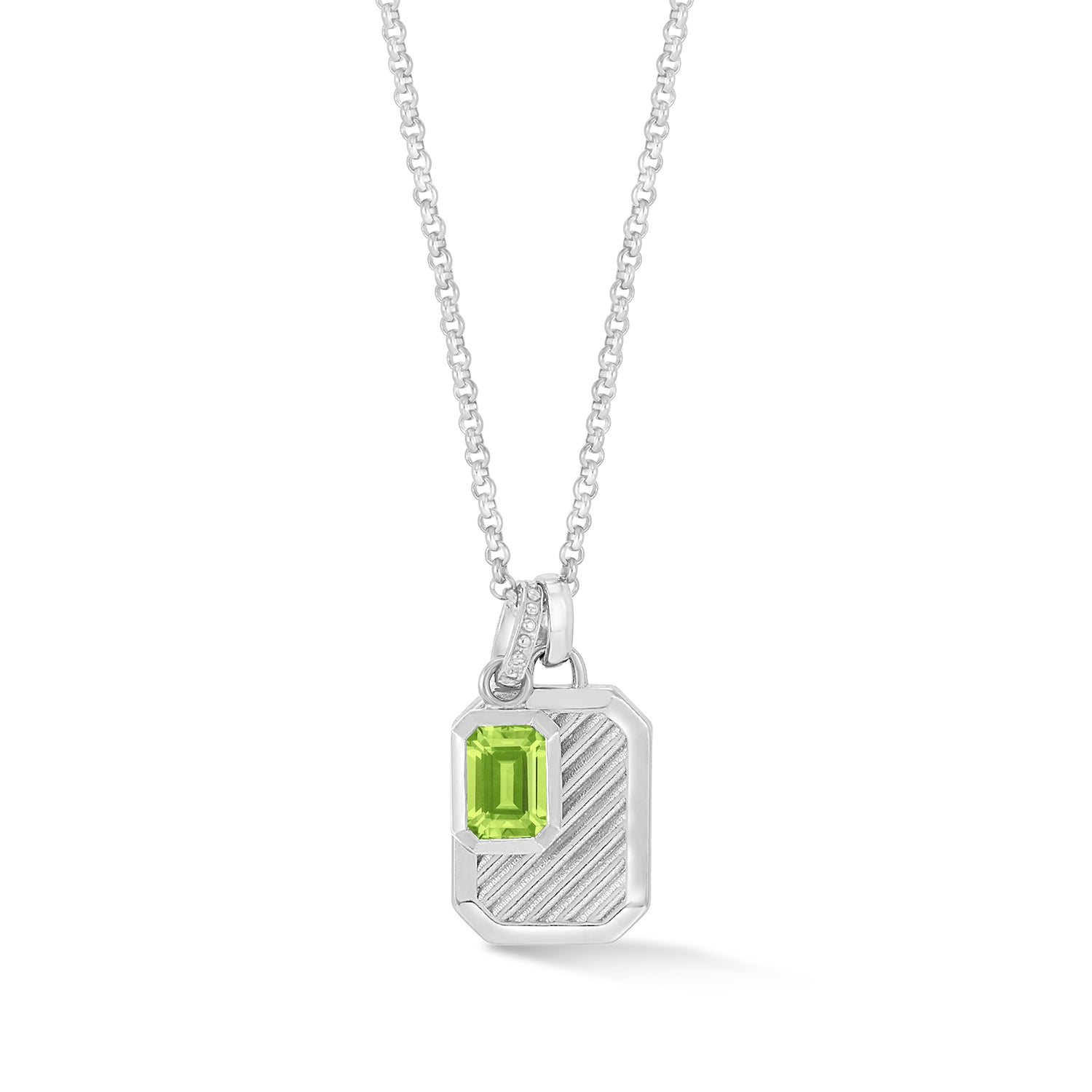 Peridot Octagon Humbug Necklace