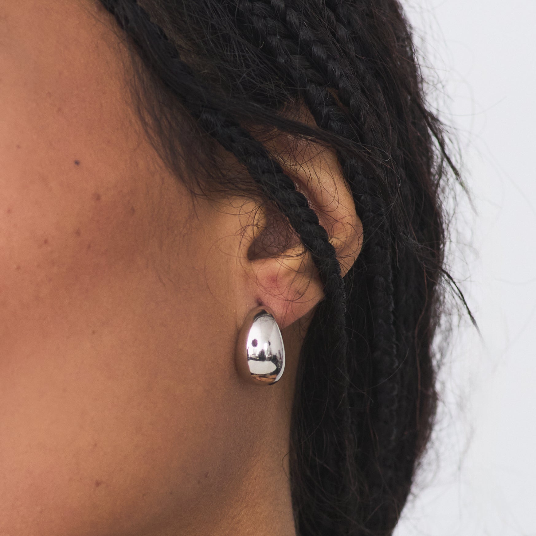 Harley Dome Earrings Silver