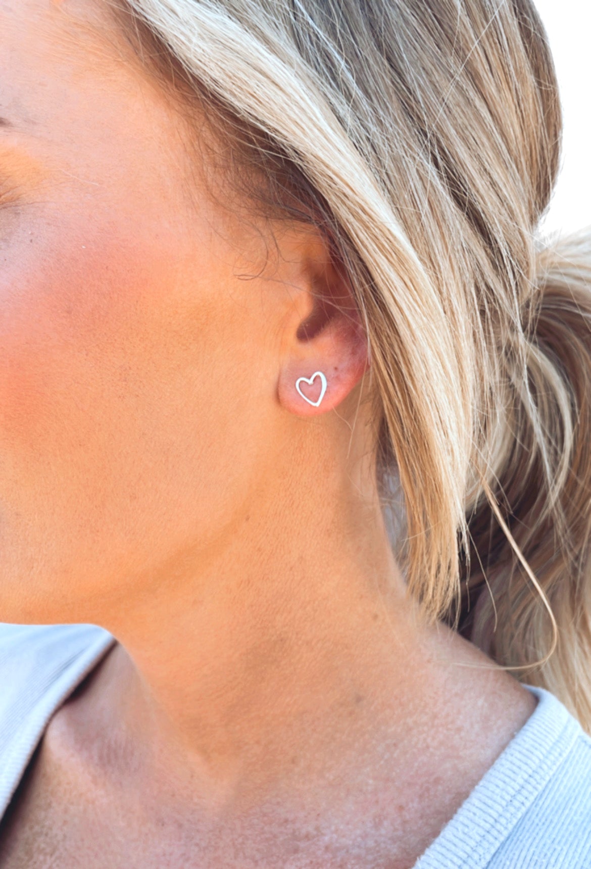 Heart Stud Earrings