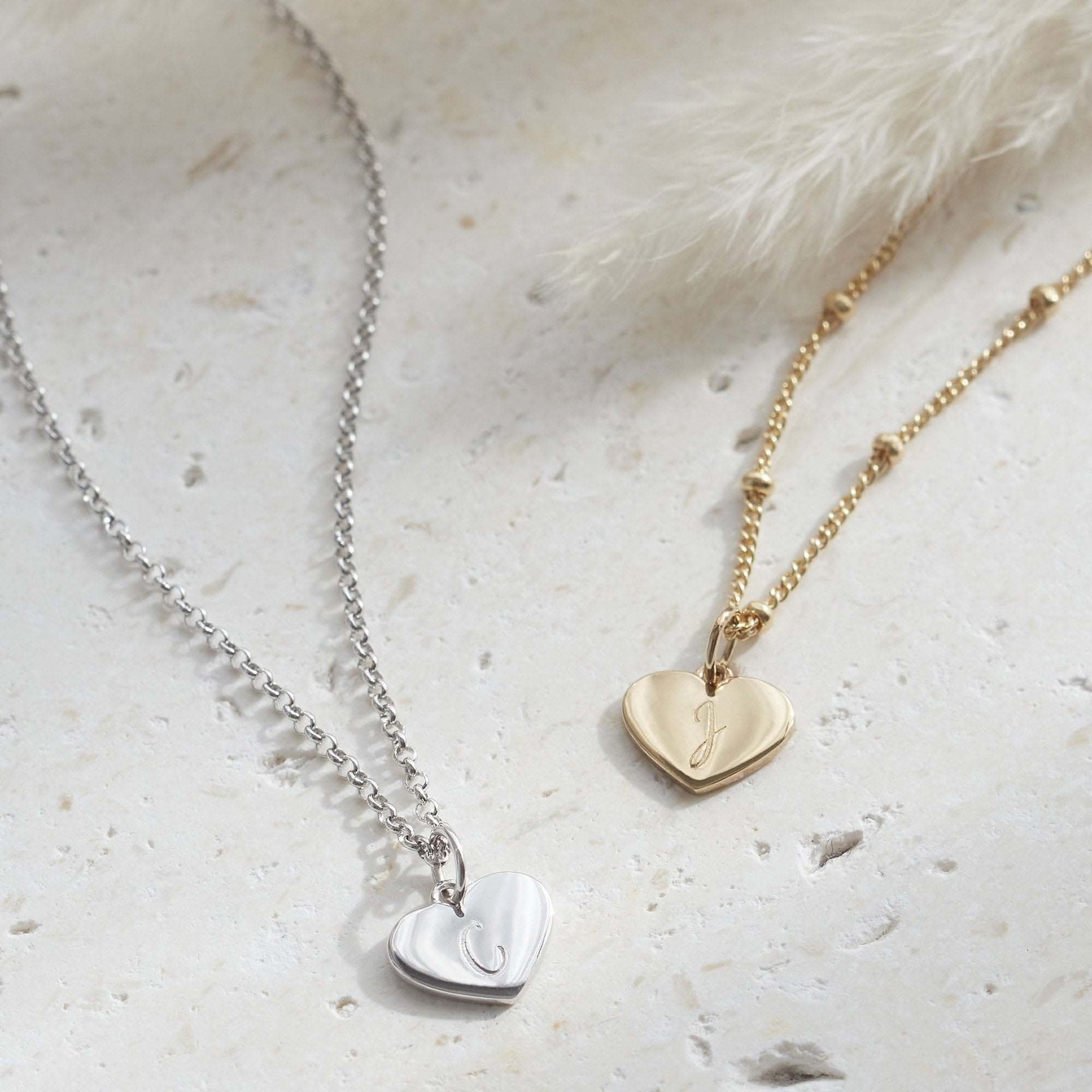 Personalised Heart Pendant Gold