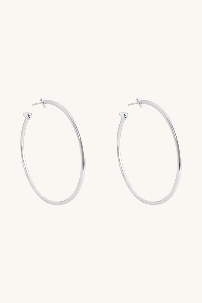 High Noon Hoop Earrings - Silver