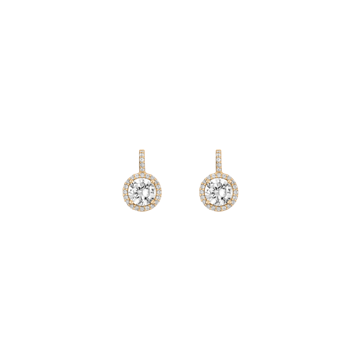 Lab Grown White Sapphire Edwardian Earrings