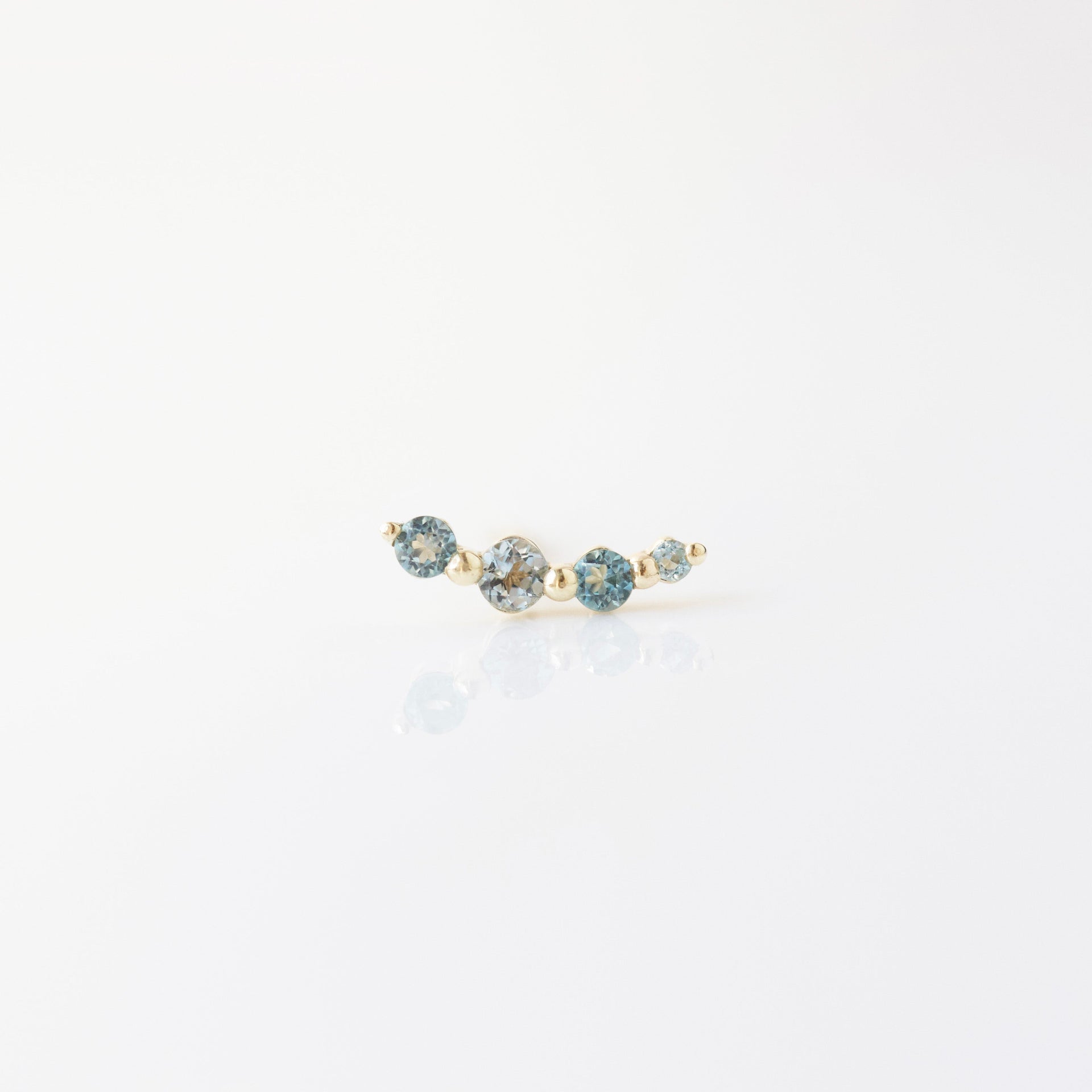 London Blue Topaz Shooting Star Climber Earring