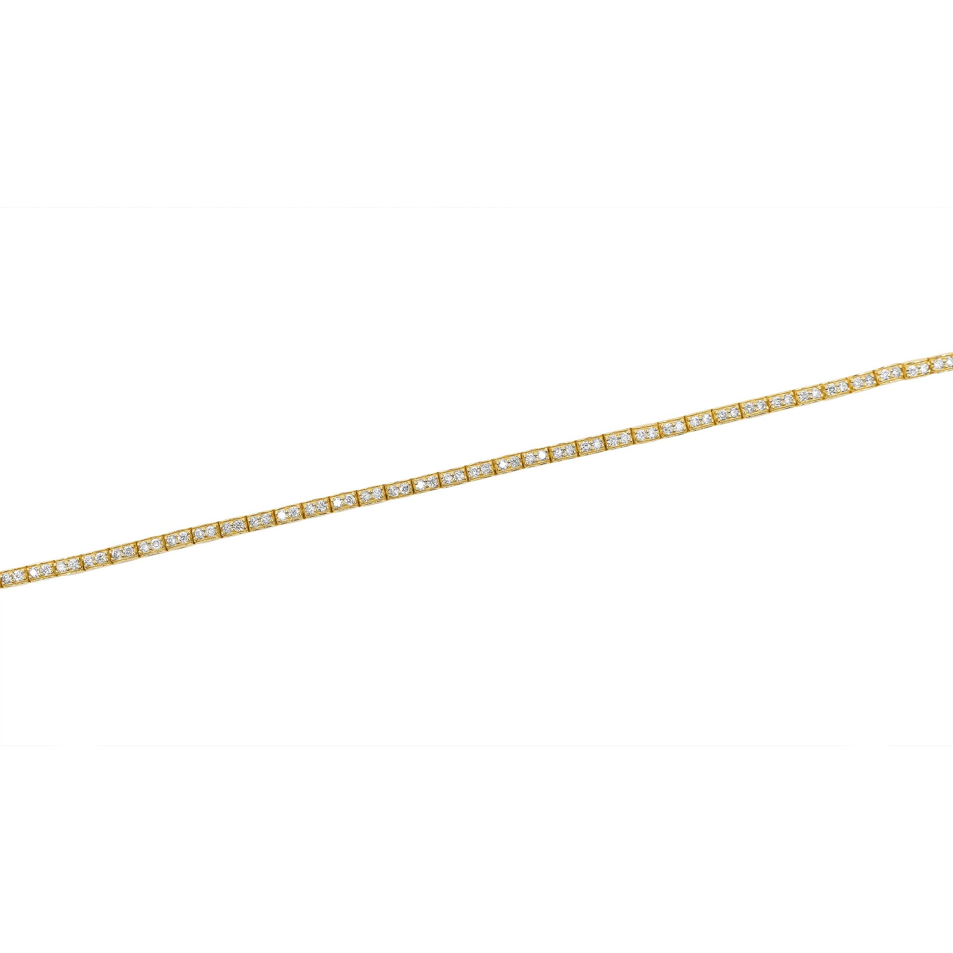 Gold Pave Diamond Tennis Bracelet
