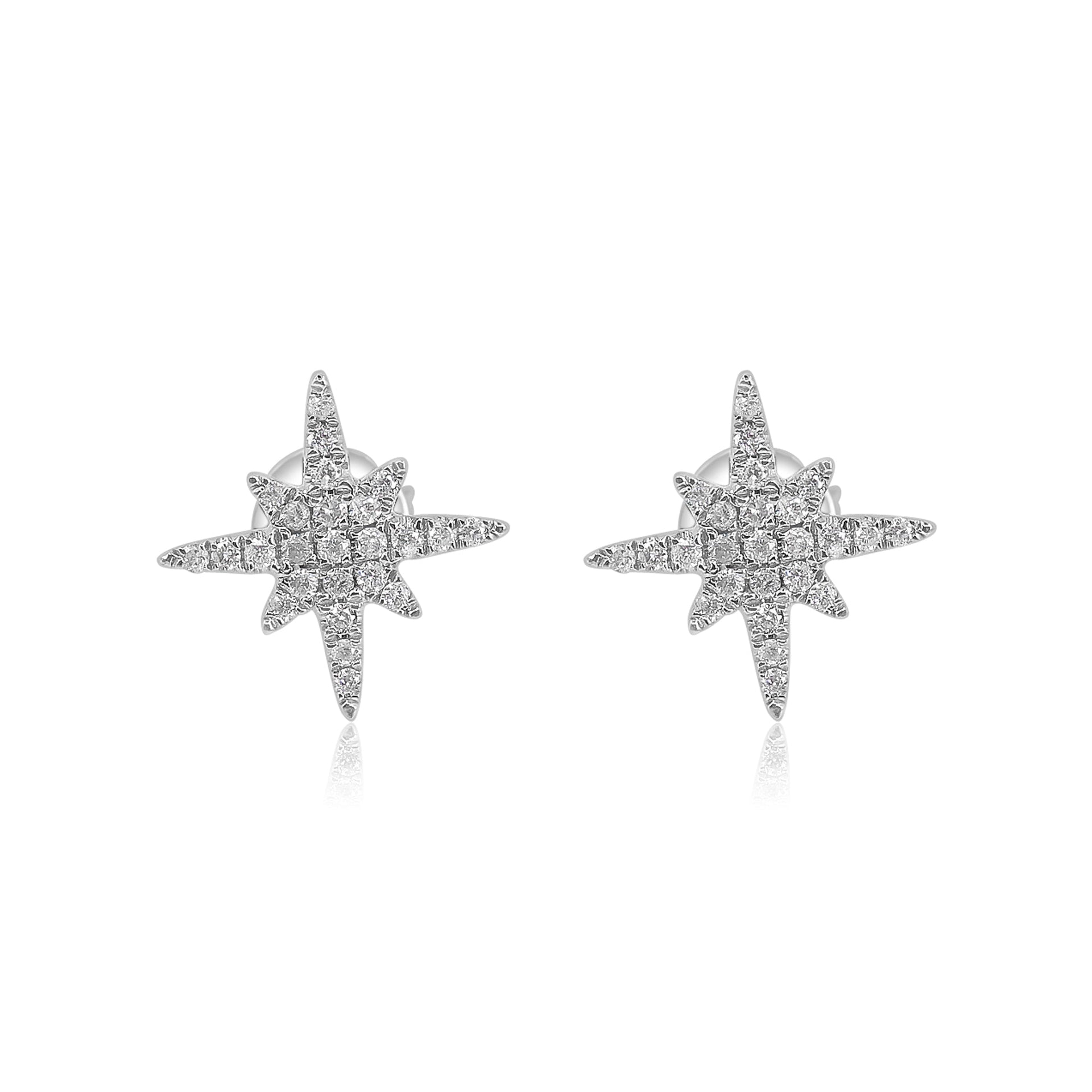 Gold Diamond Starburst Earring