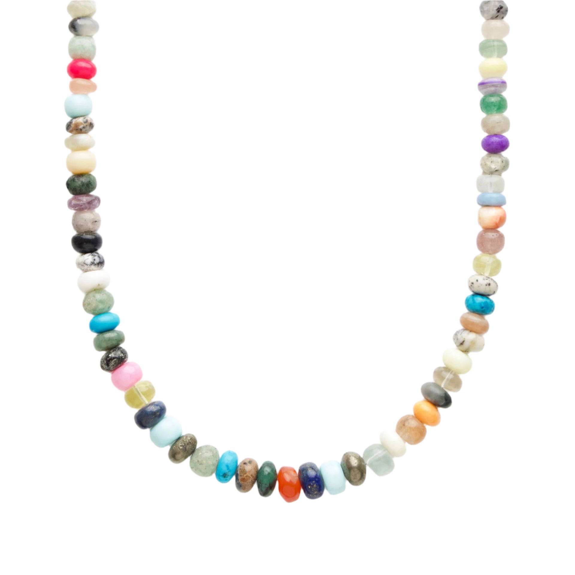 Mixed Agate Multi Coloured Beaded Necklace