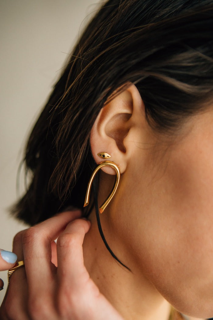 Sun Child Earrings - Gold