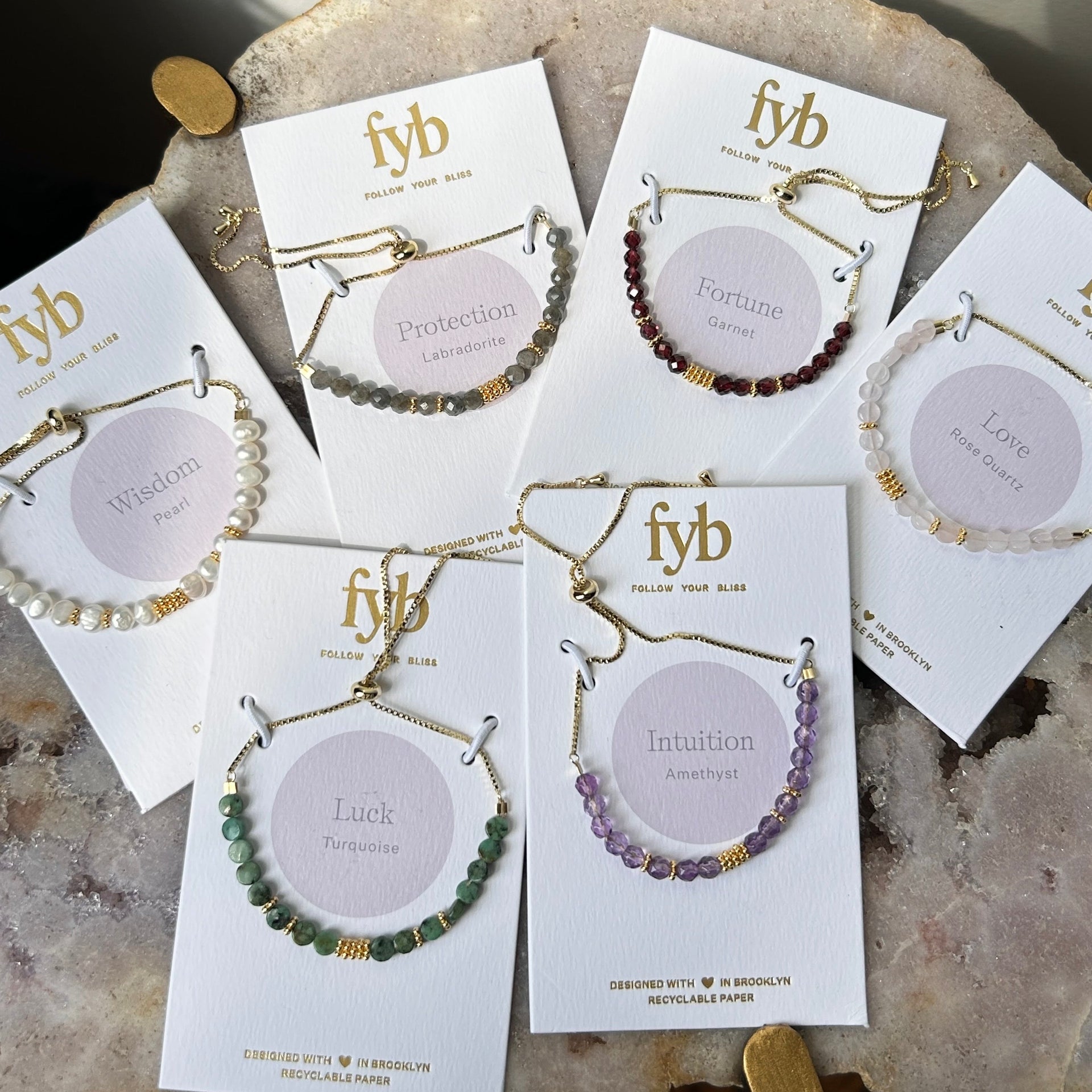 Rose Quartz Kismet Bracelet Gold