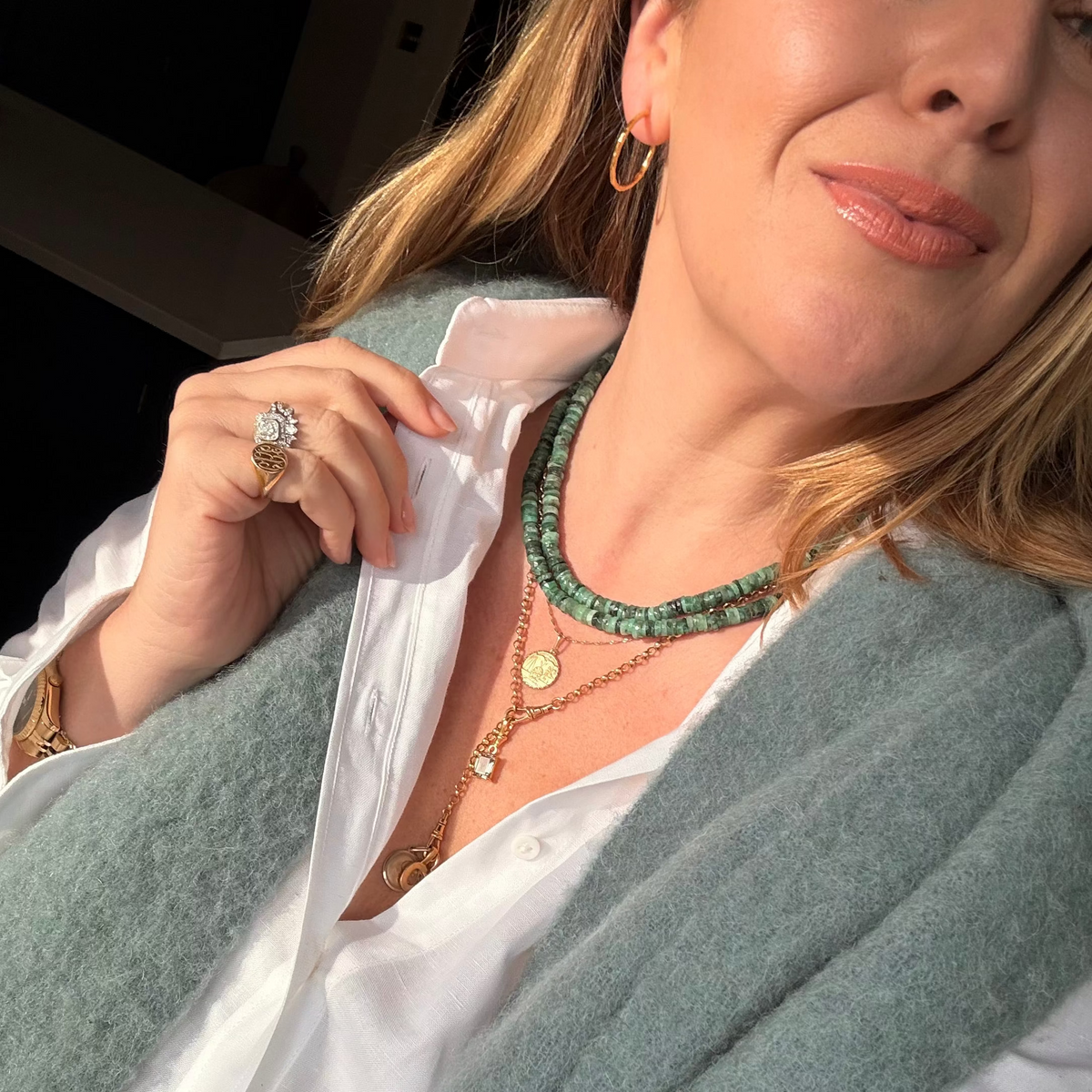 Limited Edition Emerald Beaded Necklace