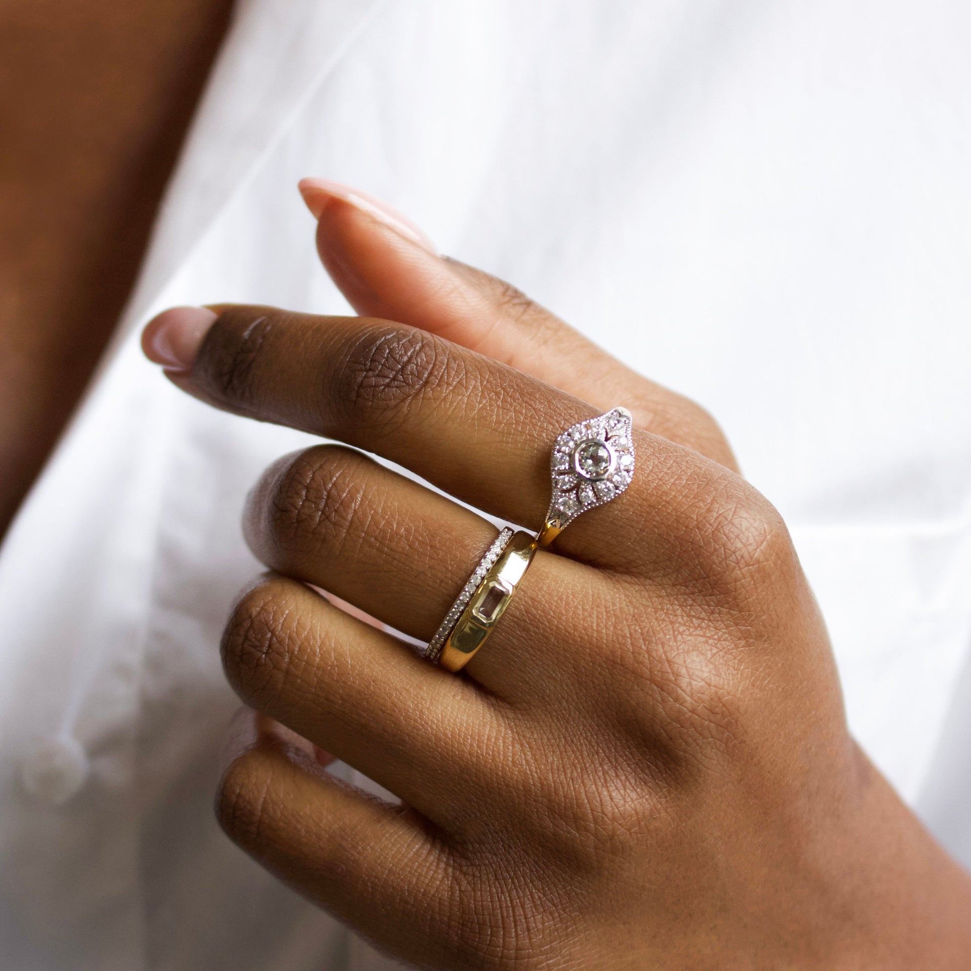 Orla Green Amethyst Vintage Ring