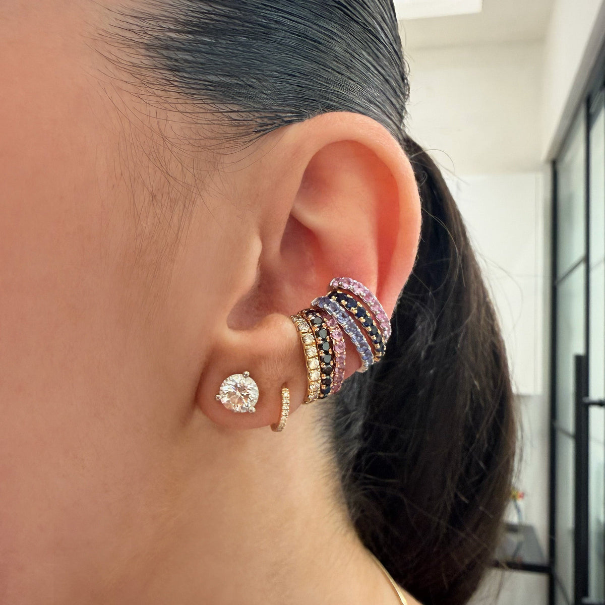 Black Diamond Ear Cuff