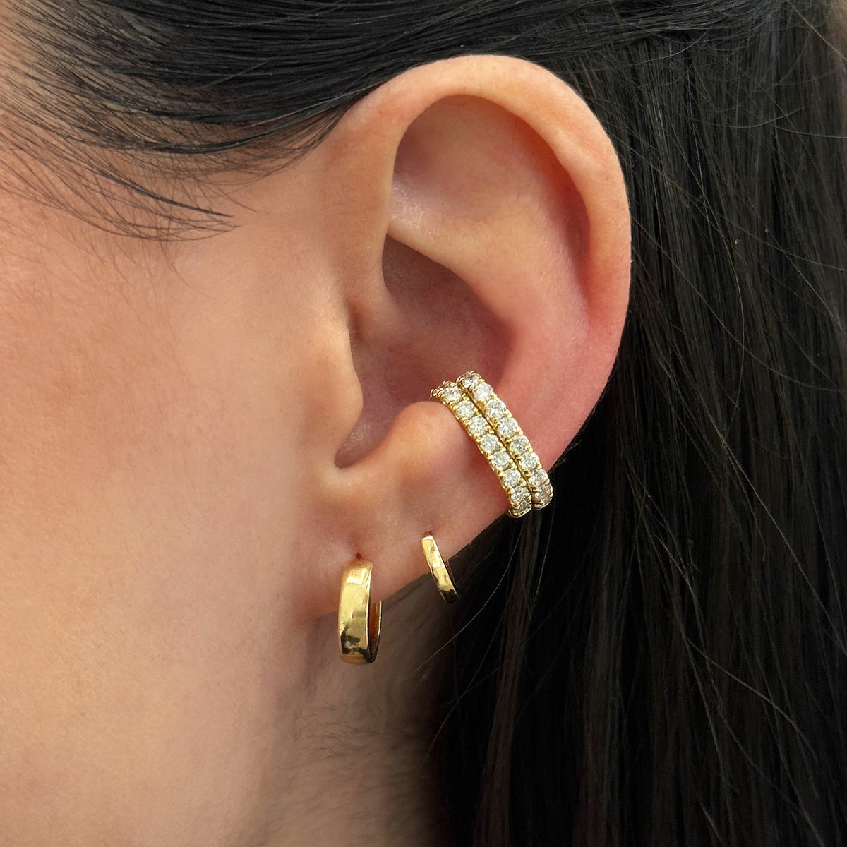 Solid Gold Huggie Earrings