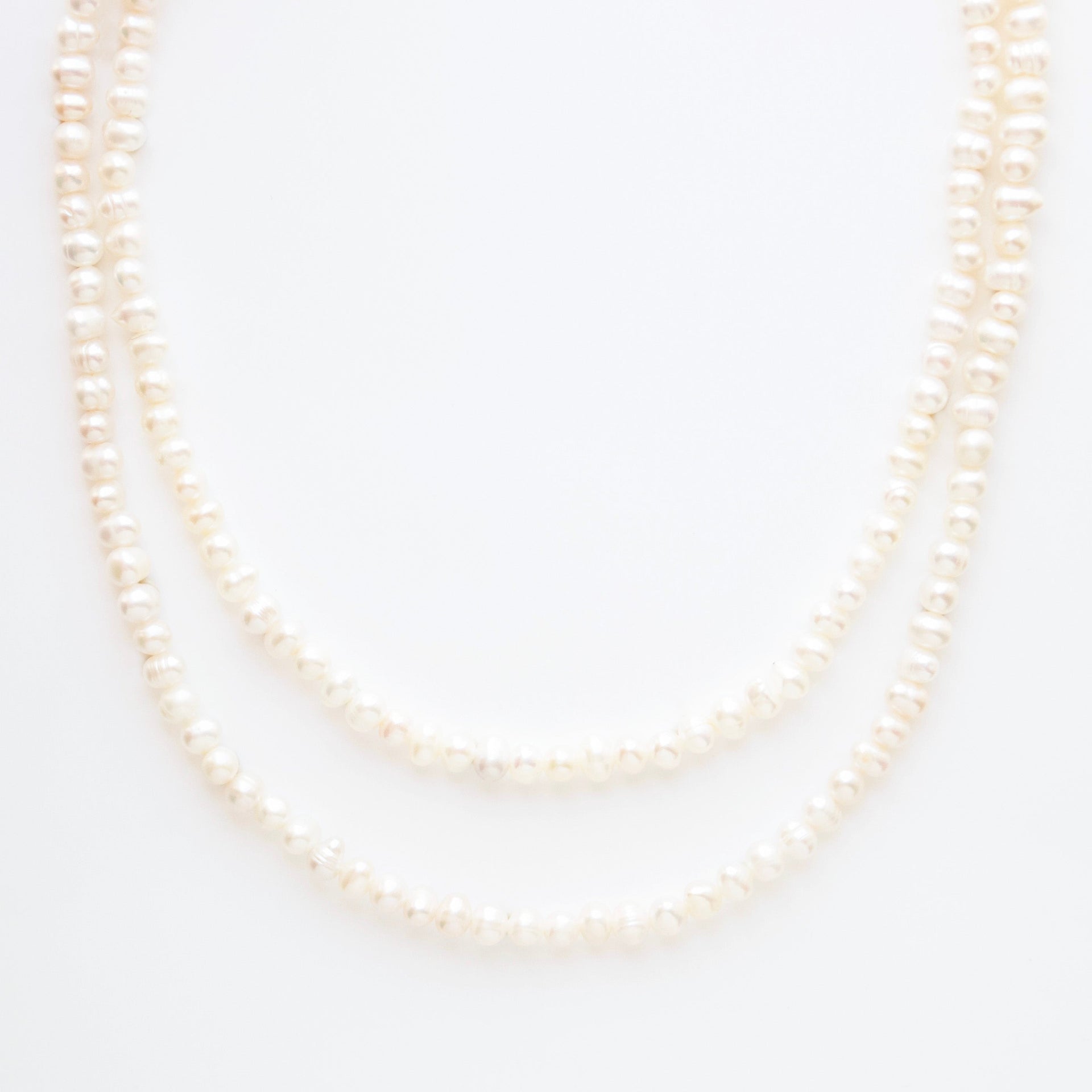 Long Pearl Beaded Necklace