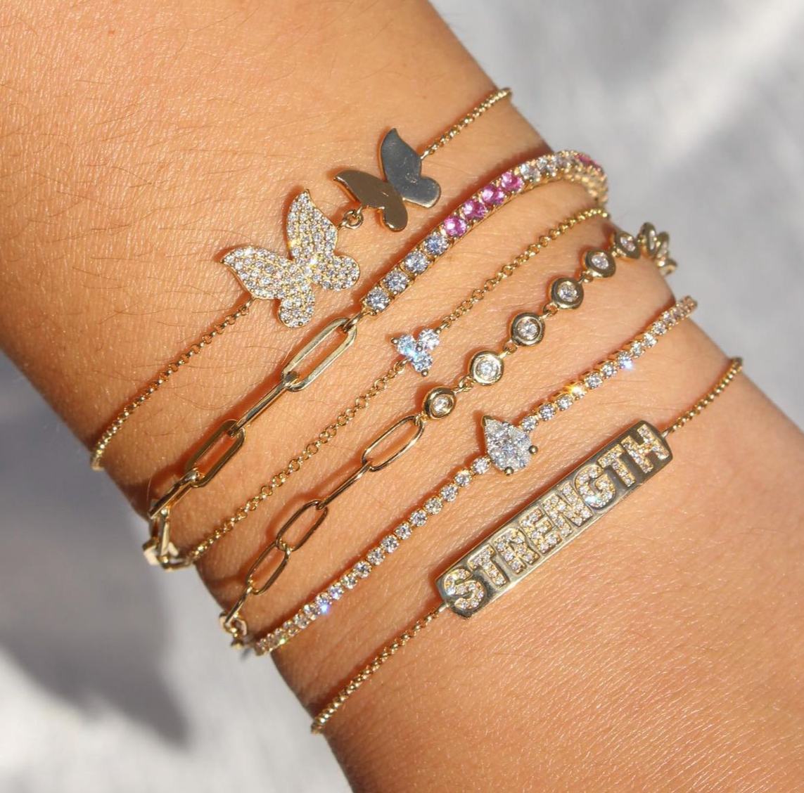 Gold Diamond Trio Bracelet