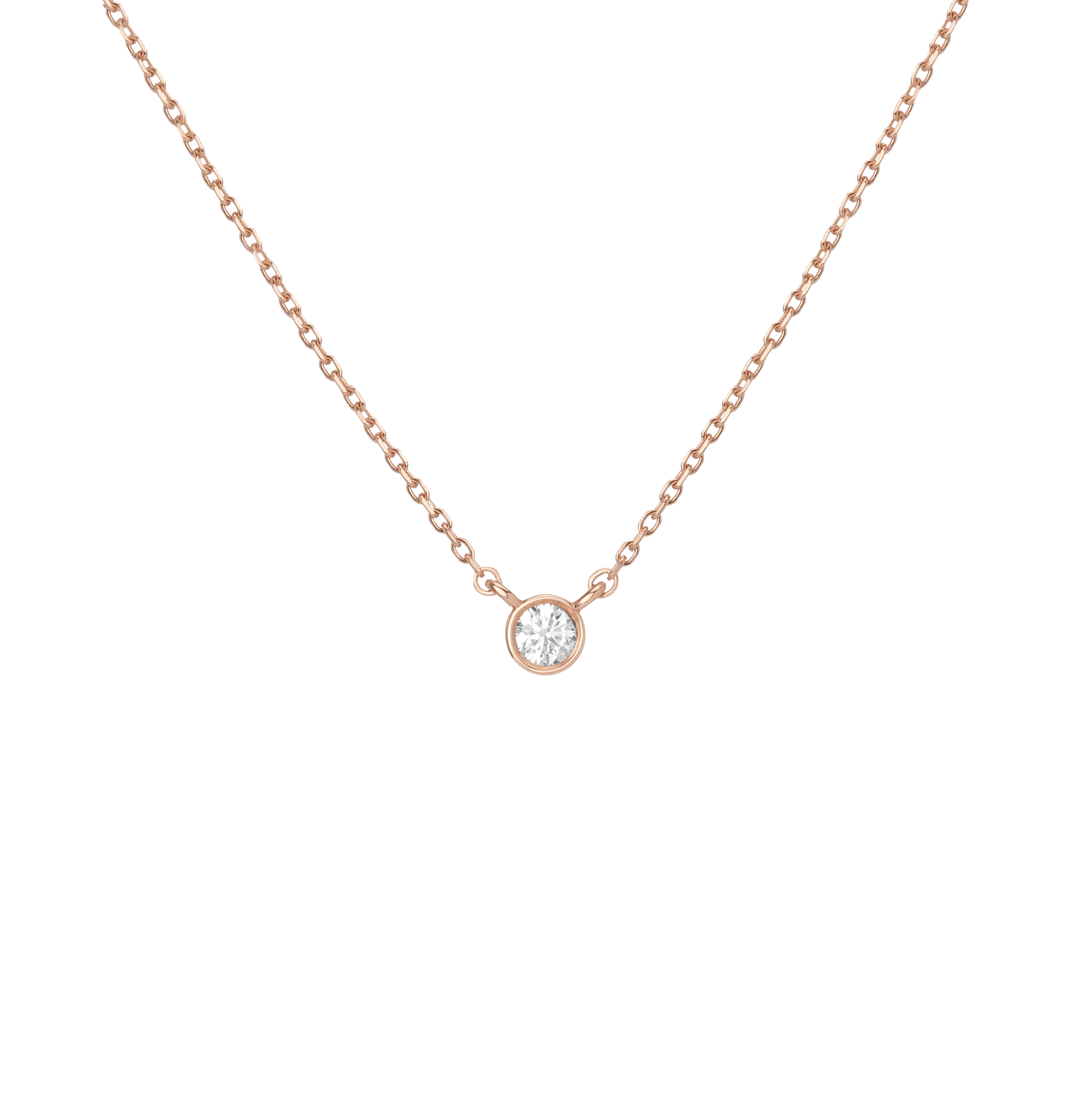 Medium Diamond Bezel Necklace