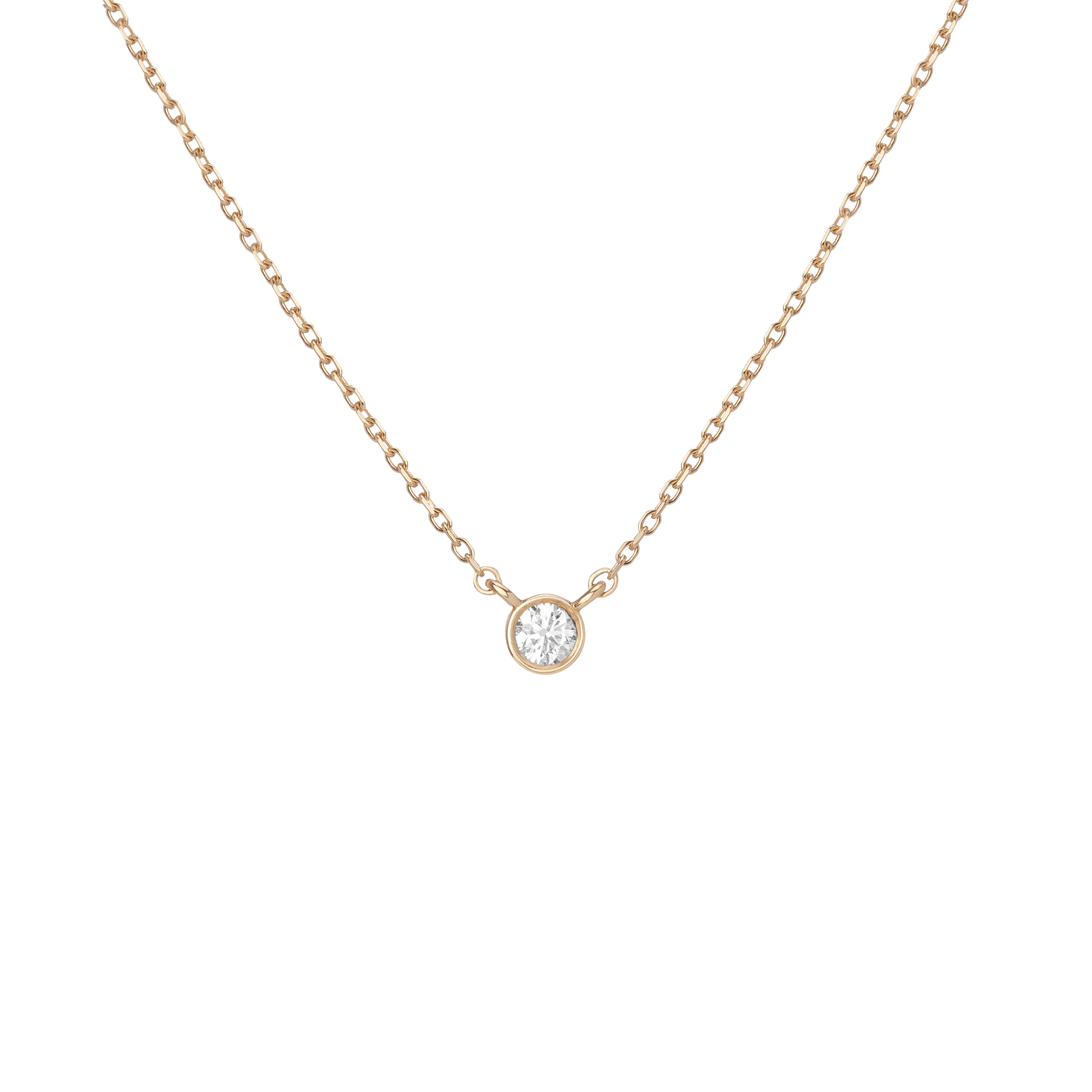 Medium Diamond Bezel Necklace