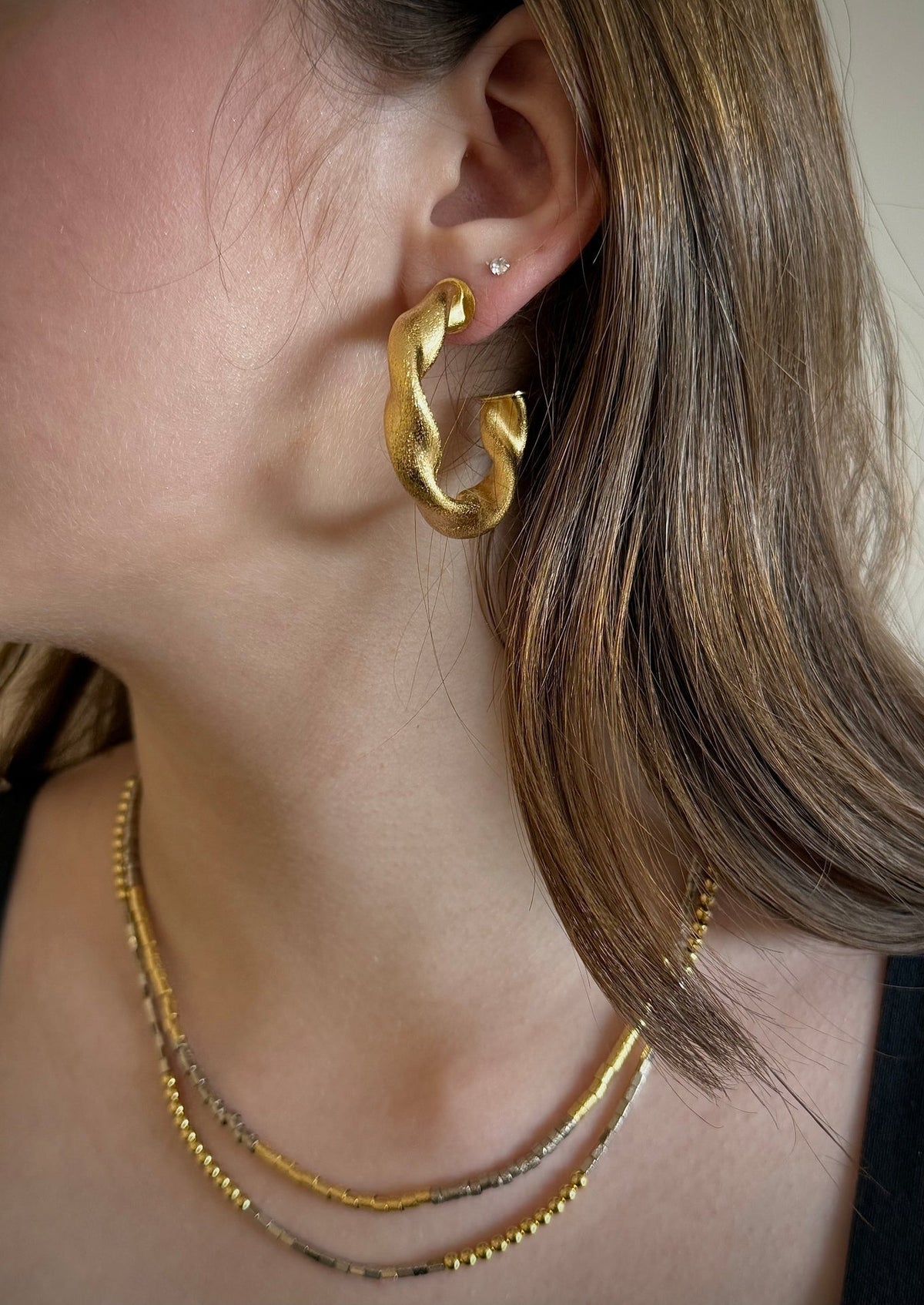 Violet Hoop Earrings