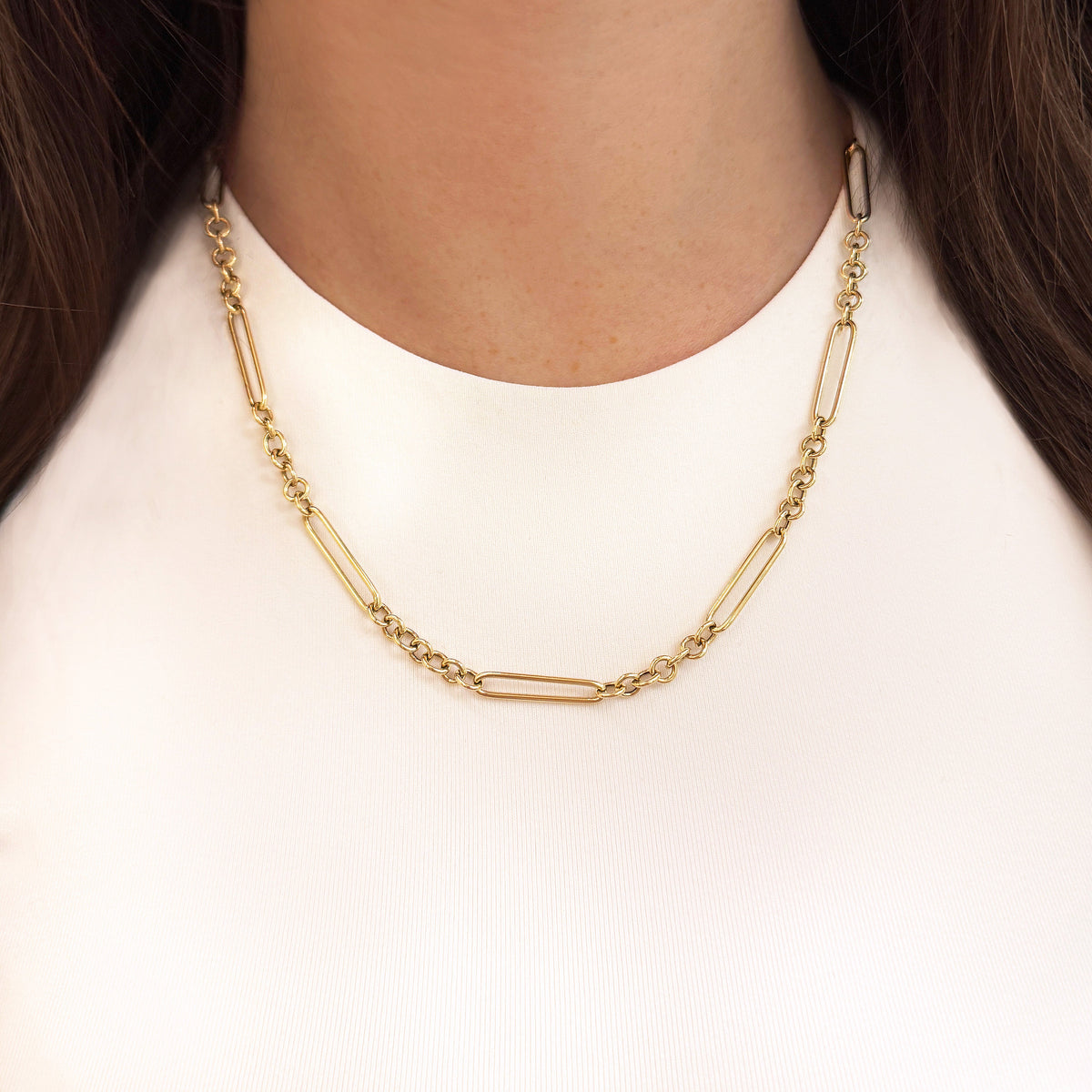 Delicate Mixed Link Chain Necklace
