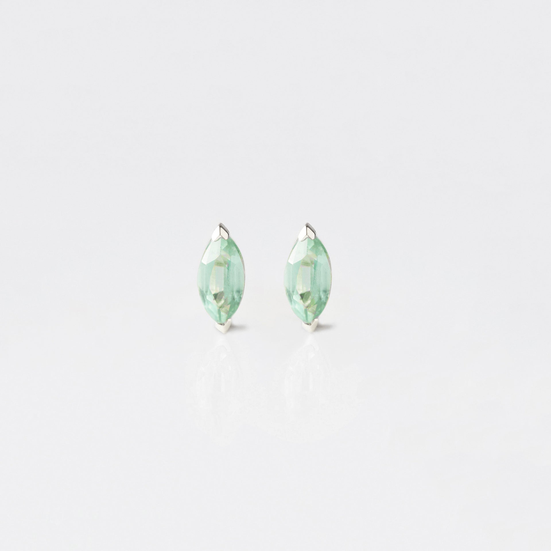 Mint Kyanite Marquise Stud Earrings