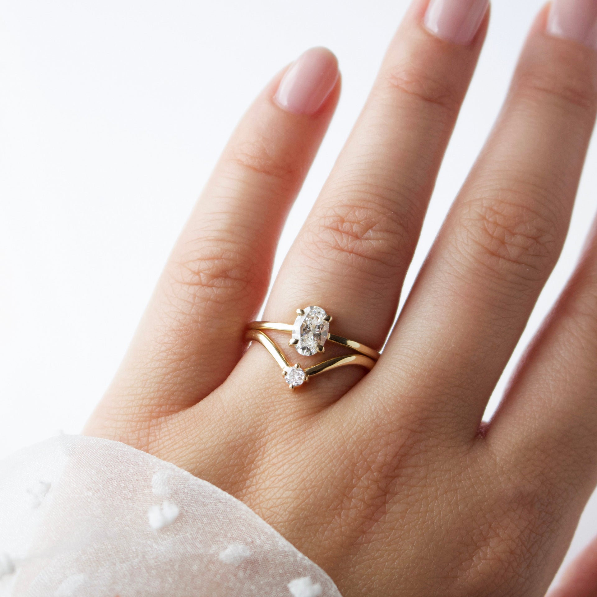 Erin Oval Solitaire Diamond Ring