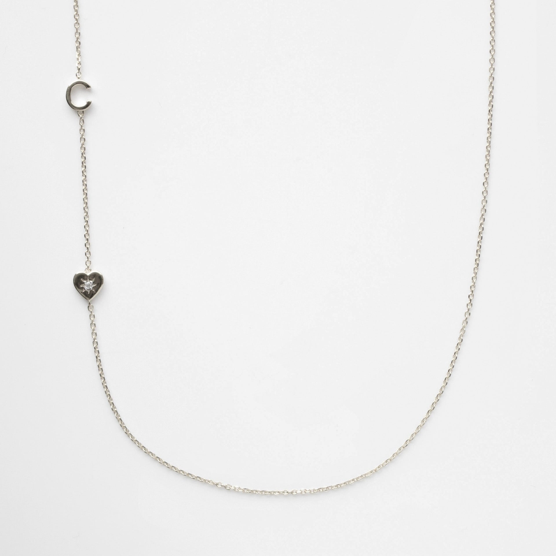 Louise Thompson Lucky Diamond Initial Necklace