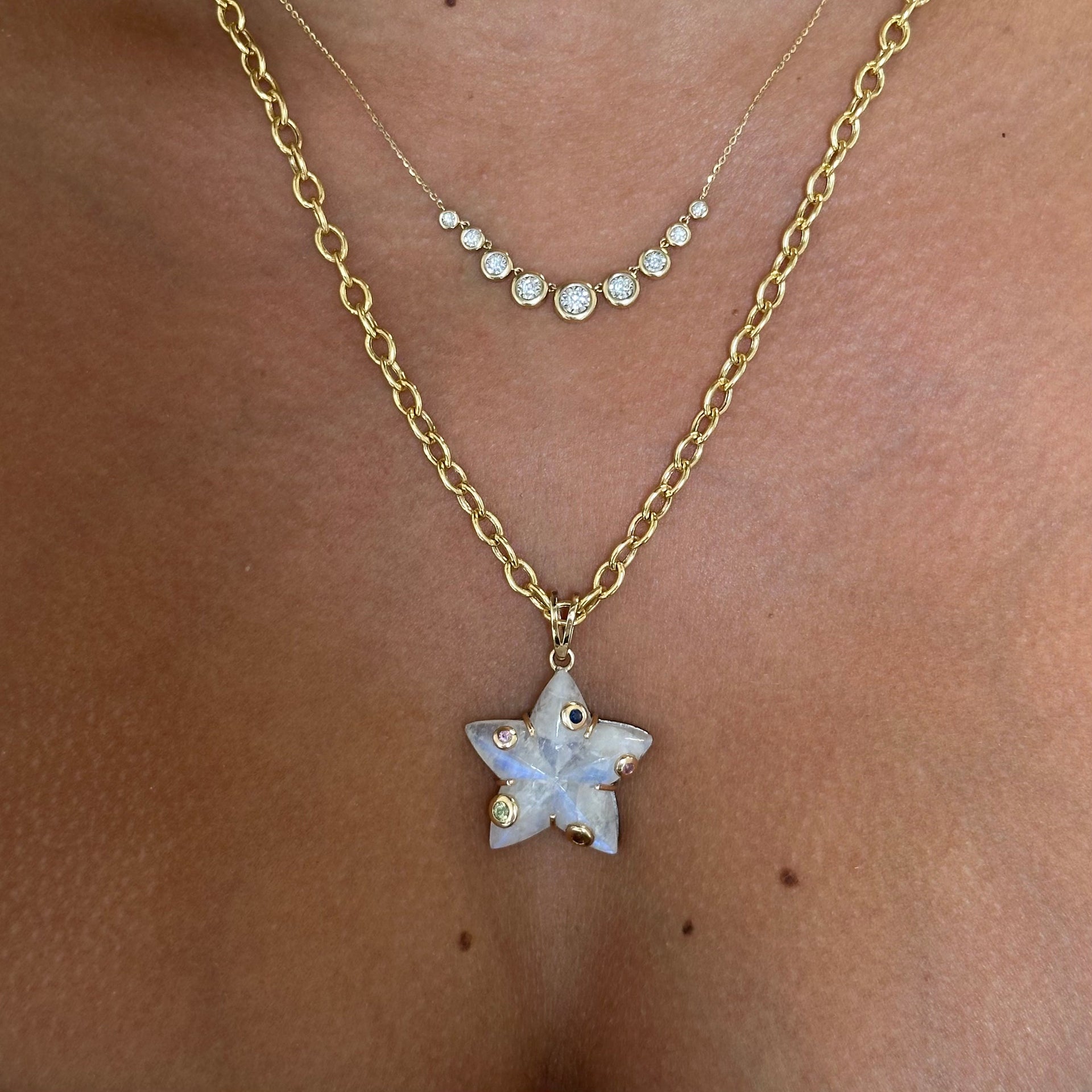 Gold Oval Link Chain Necklace