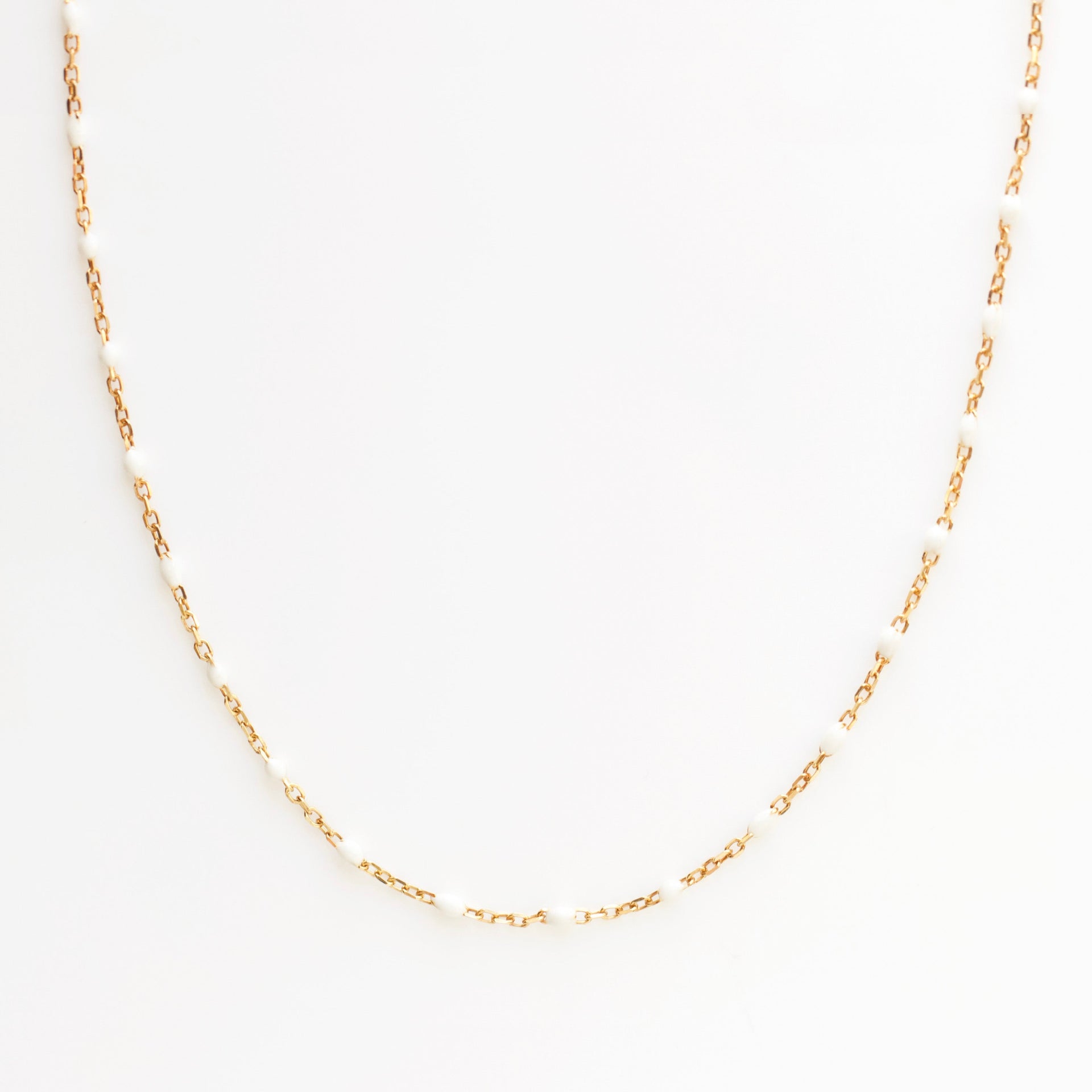 Dainty Enamel Bead Necklace