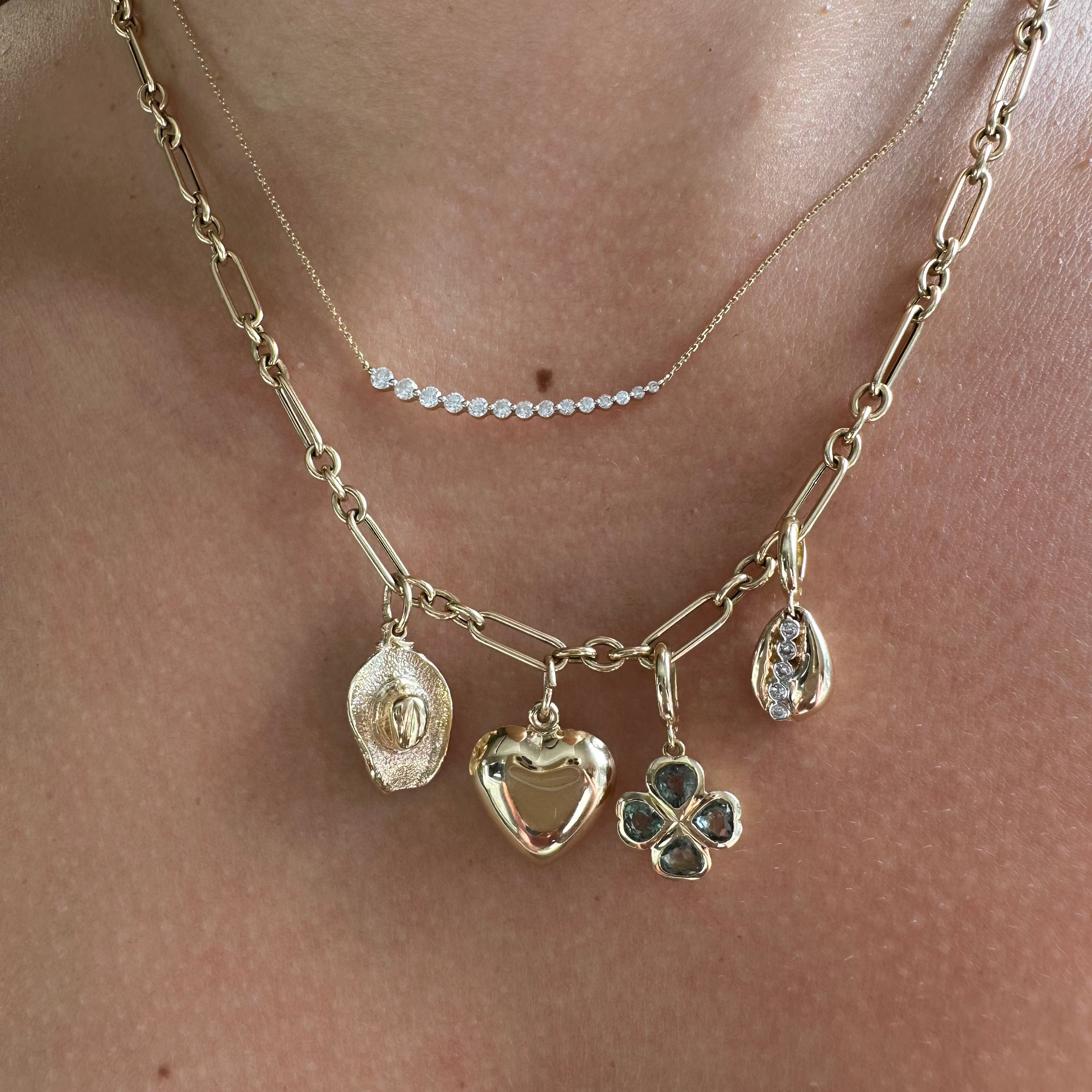 Gold Cowboy Hat Charm