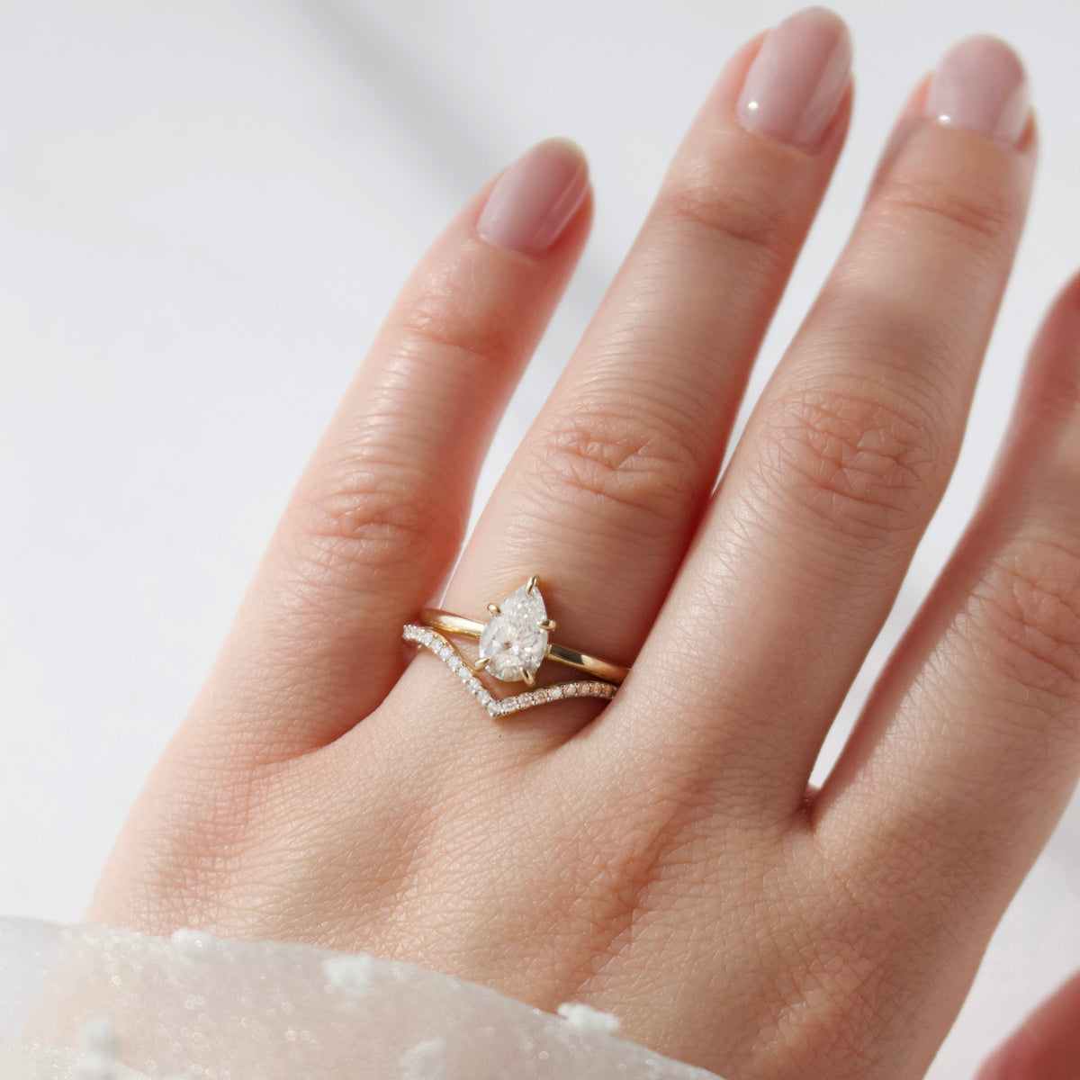 Isla One Carat Pear Solitaire Diamond Ring