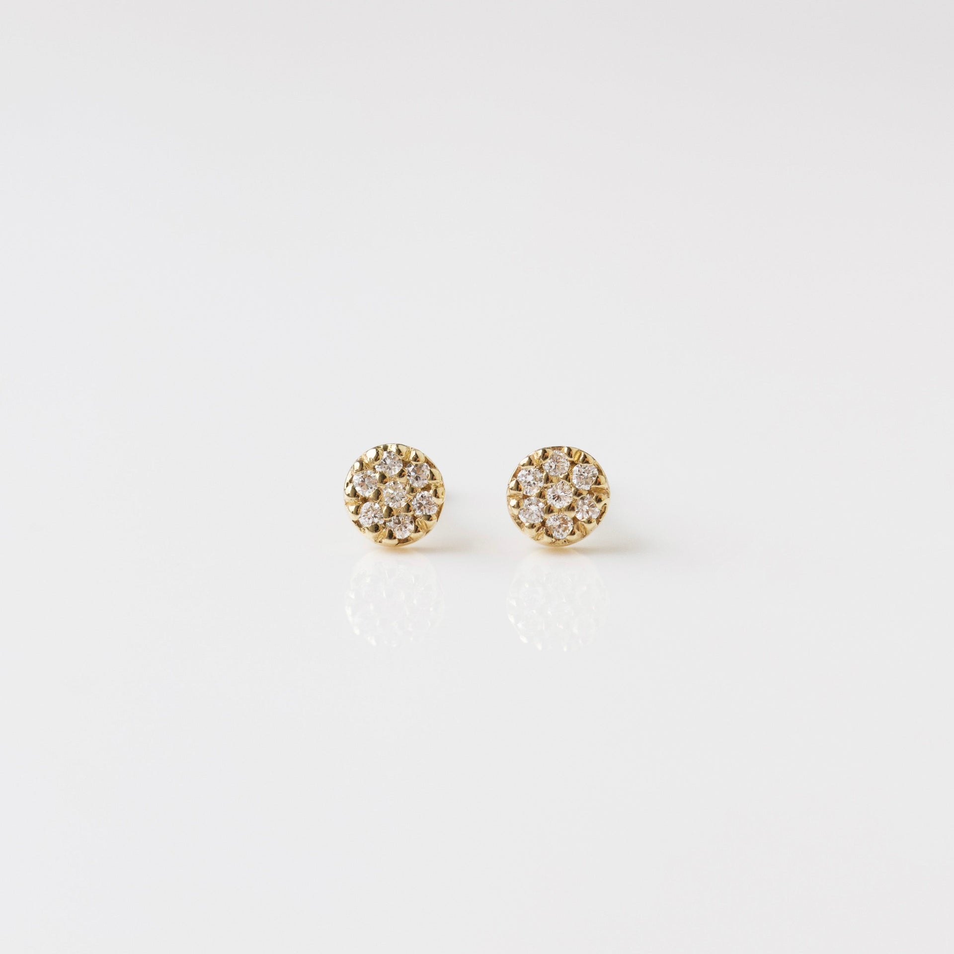 Mini Pave Diamond Stud Earrings