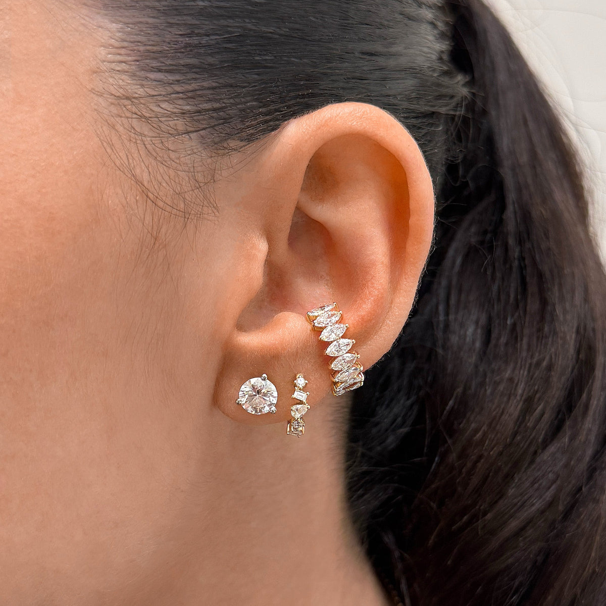 Marquise Lab Diamond Ear Cuff