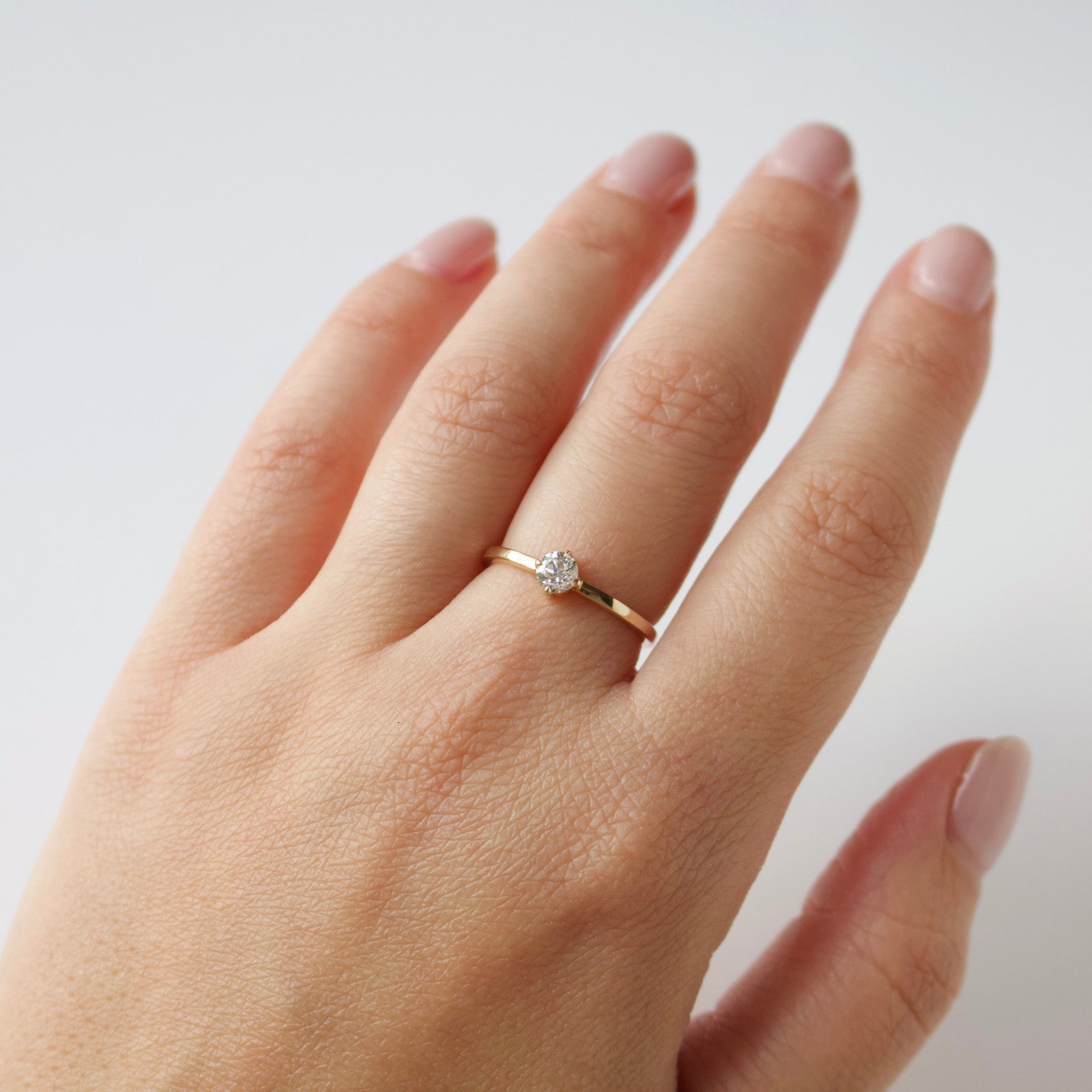 Camille Brilliant Cut Solitaire Diamond Ring