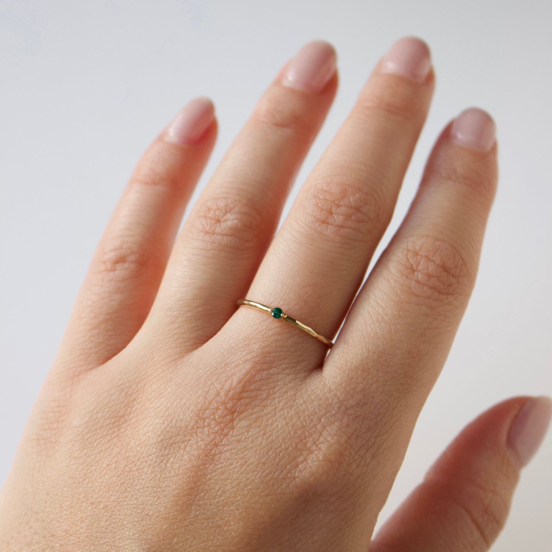 Romilly Emerald Stacking Ring