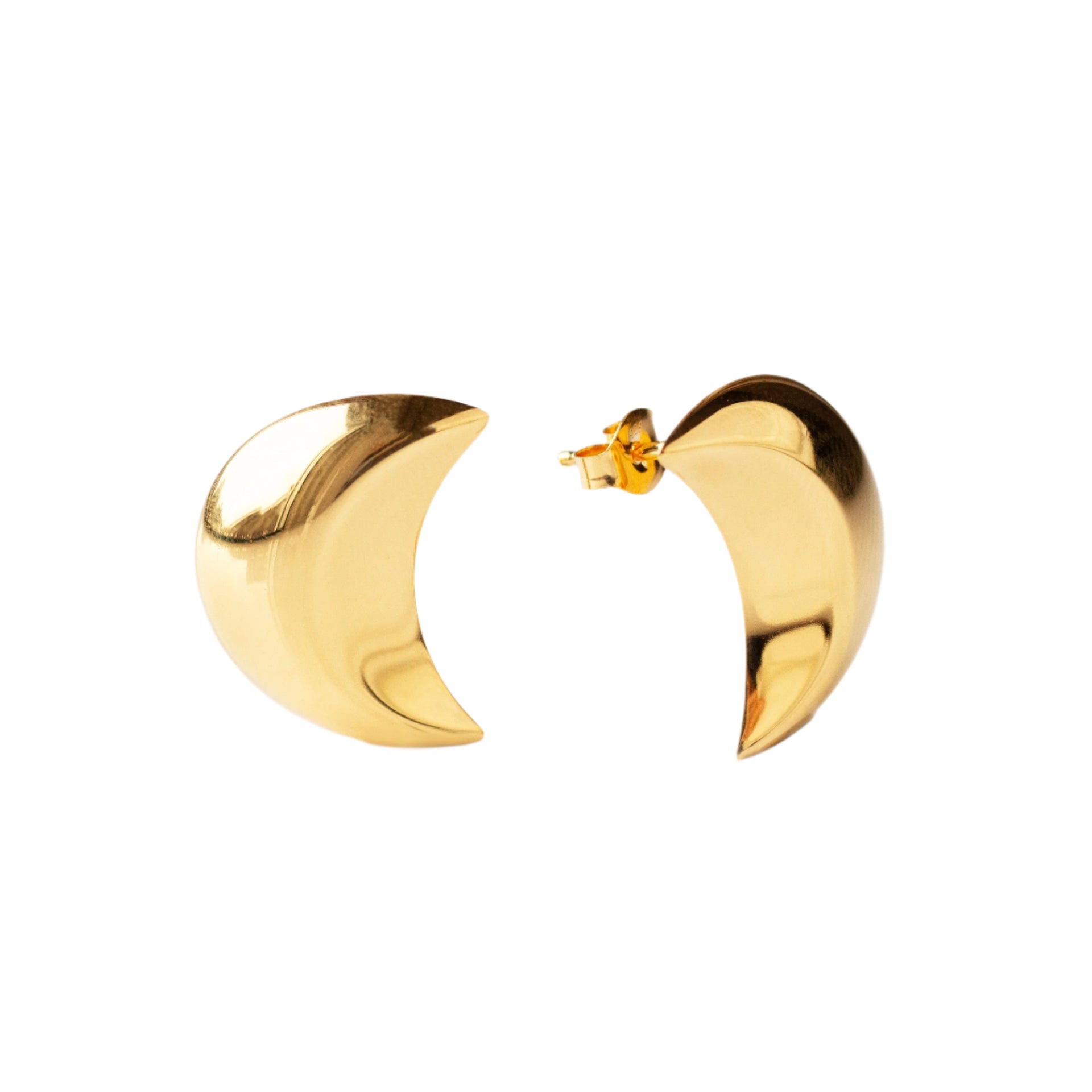 Statement Moon Stud Earrings