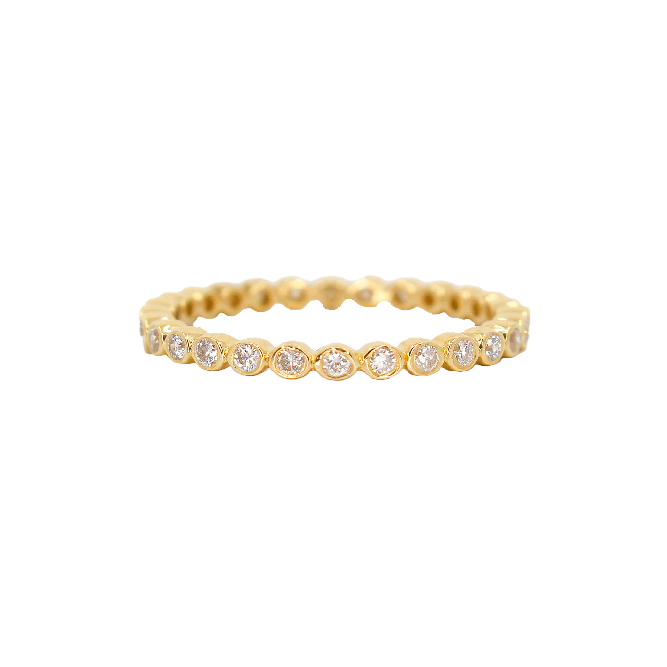 Gold Diamond Bezel Eternity Ring