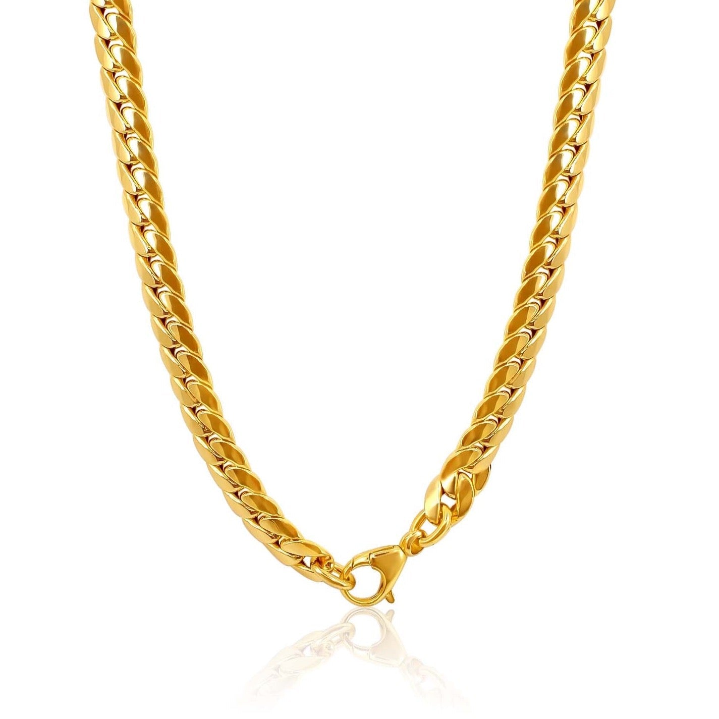 Gold Miami Cuban Link Chain Necklace