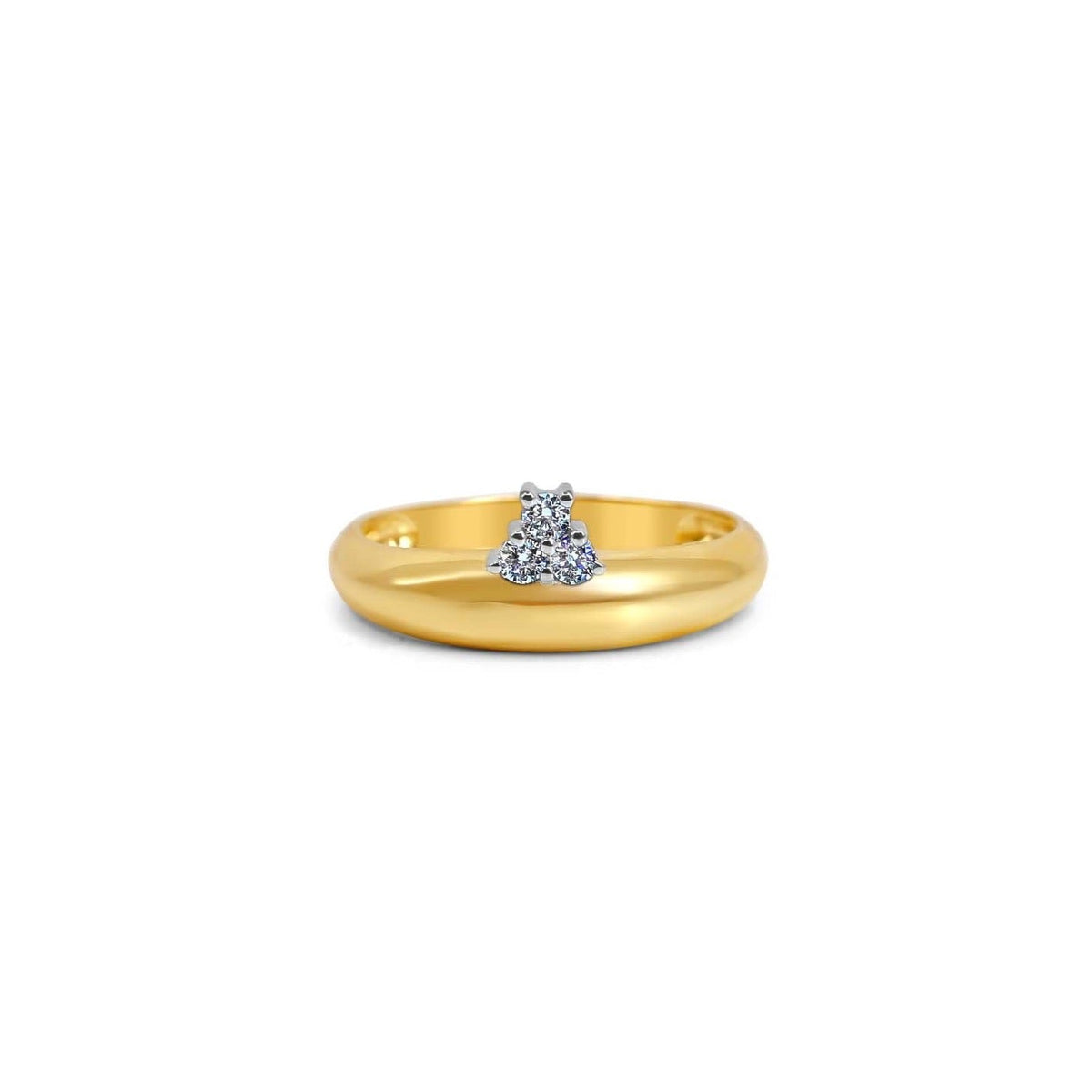 Gold Trio Bubble Ring
