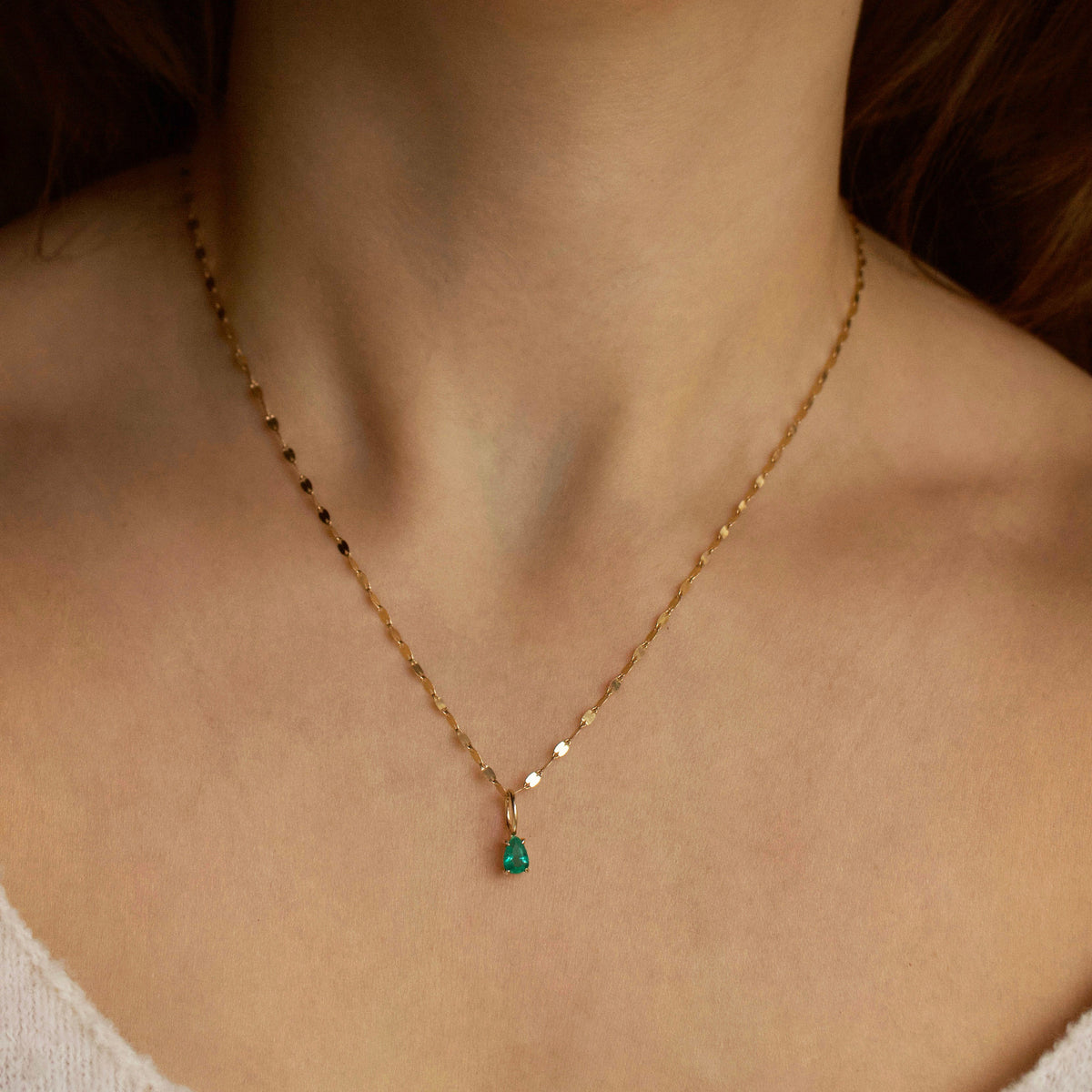 Treasured Emerald Pear Charm