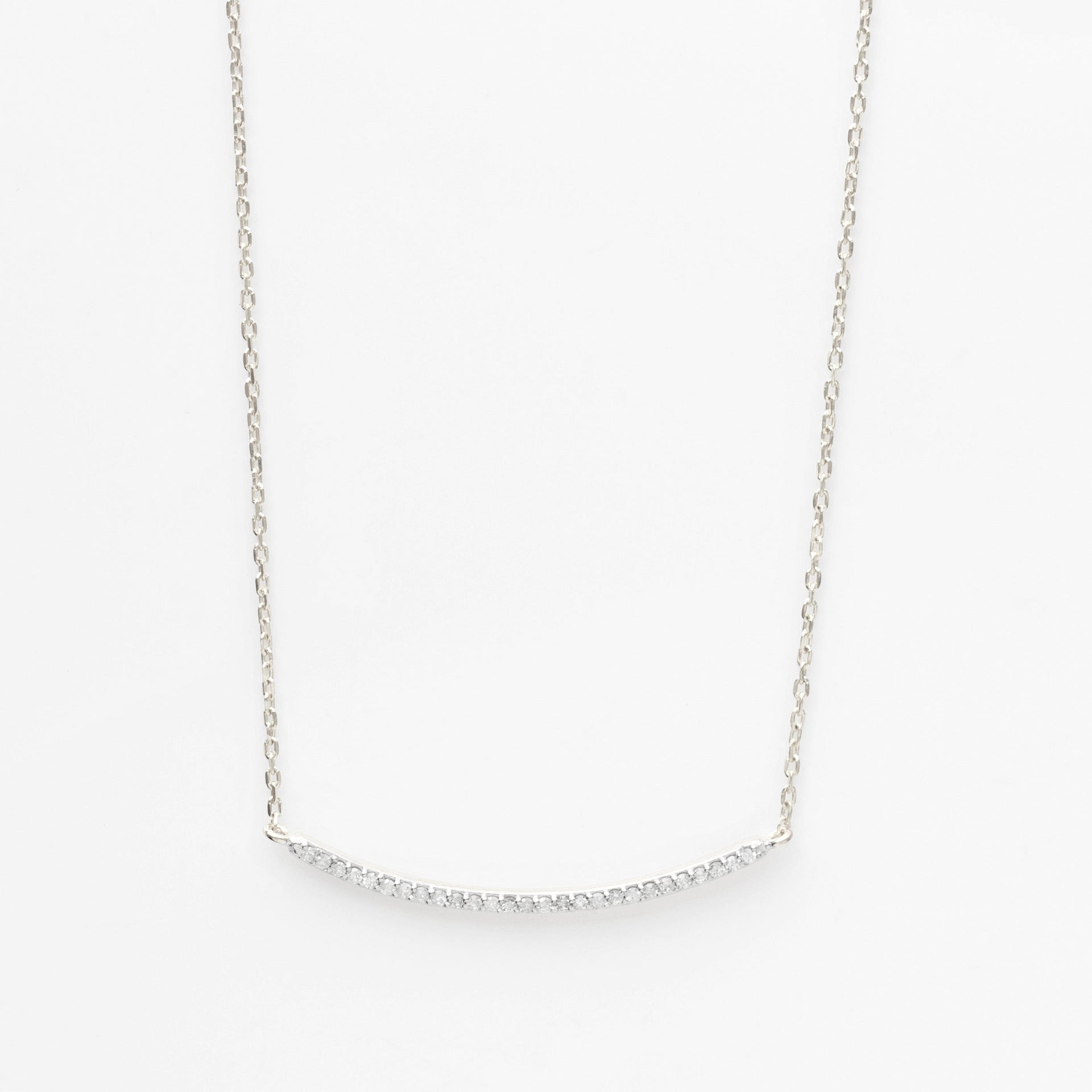 Diamond Pave Bar Necklace