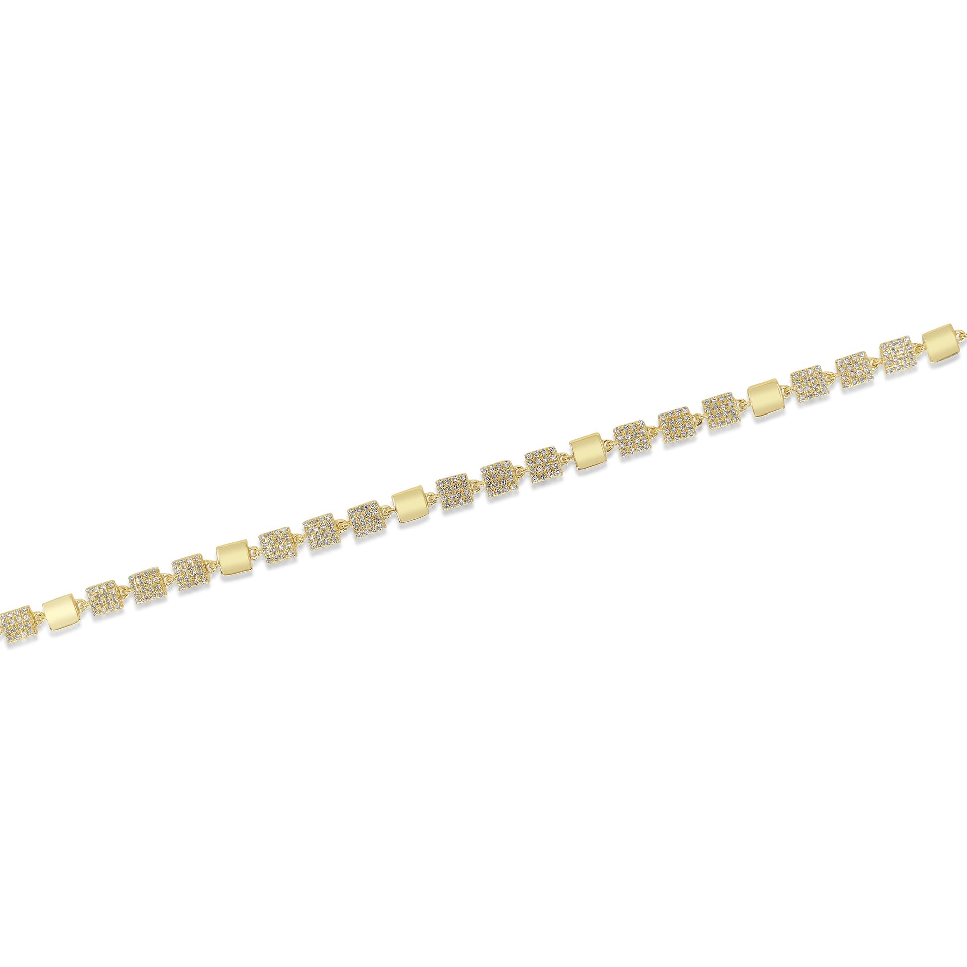 Gold Diamond Square Bracelet
