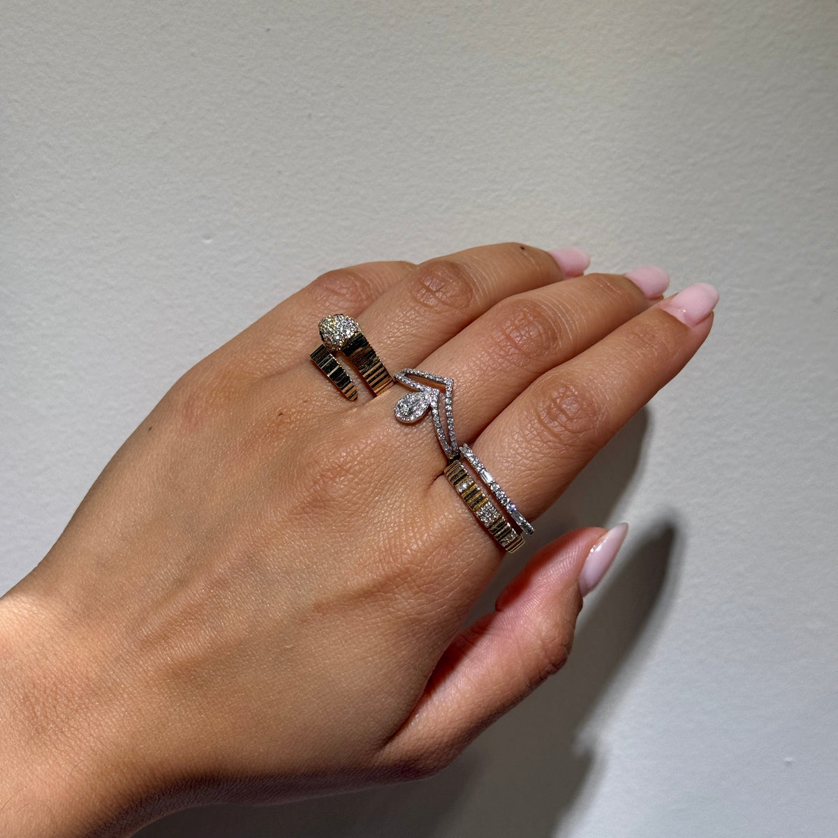 Gold Diamond Baguette Ring