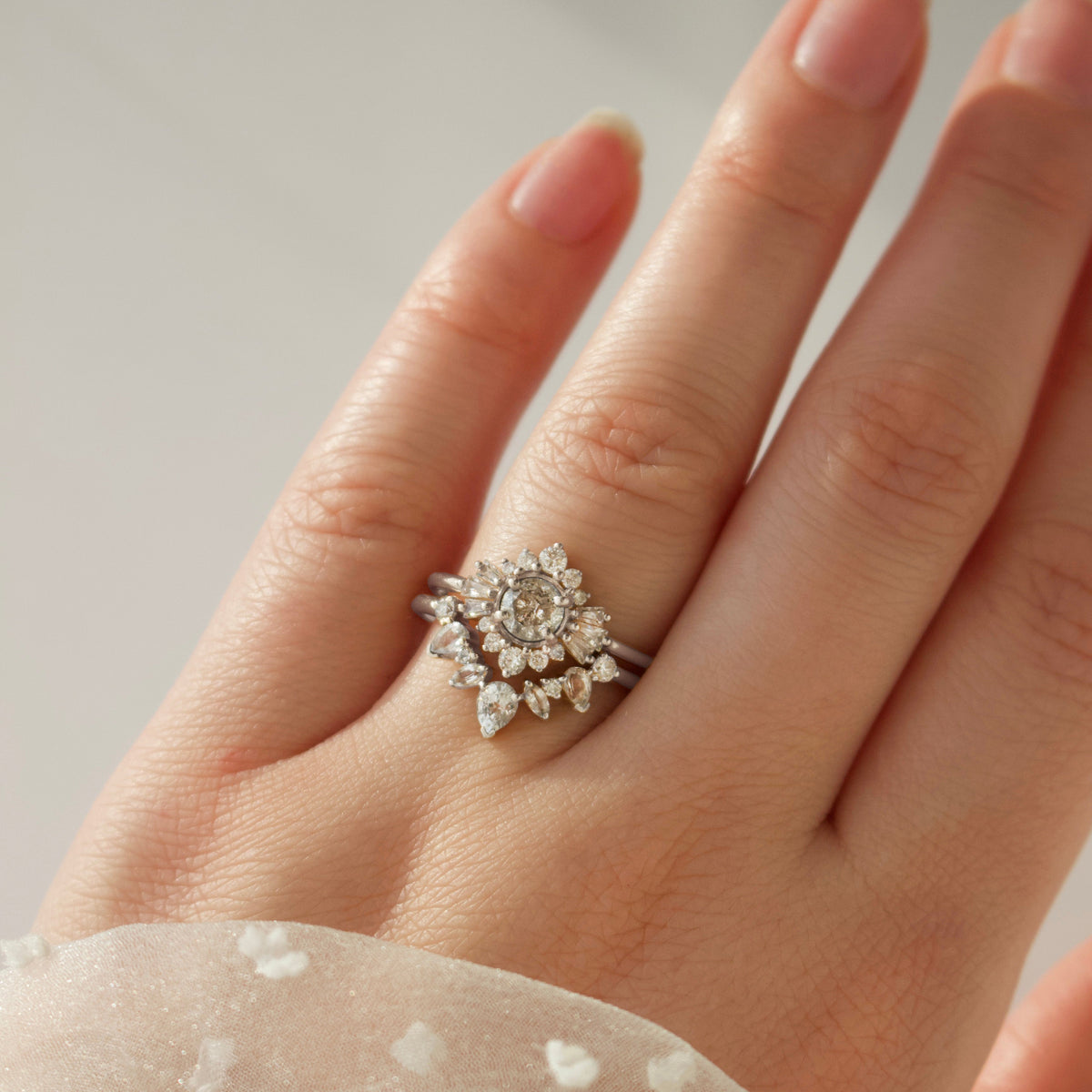 Aria Diamond & Sapphire Hugging Ring