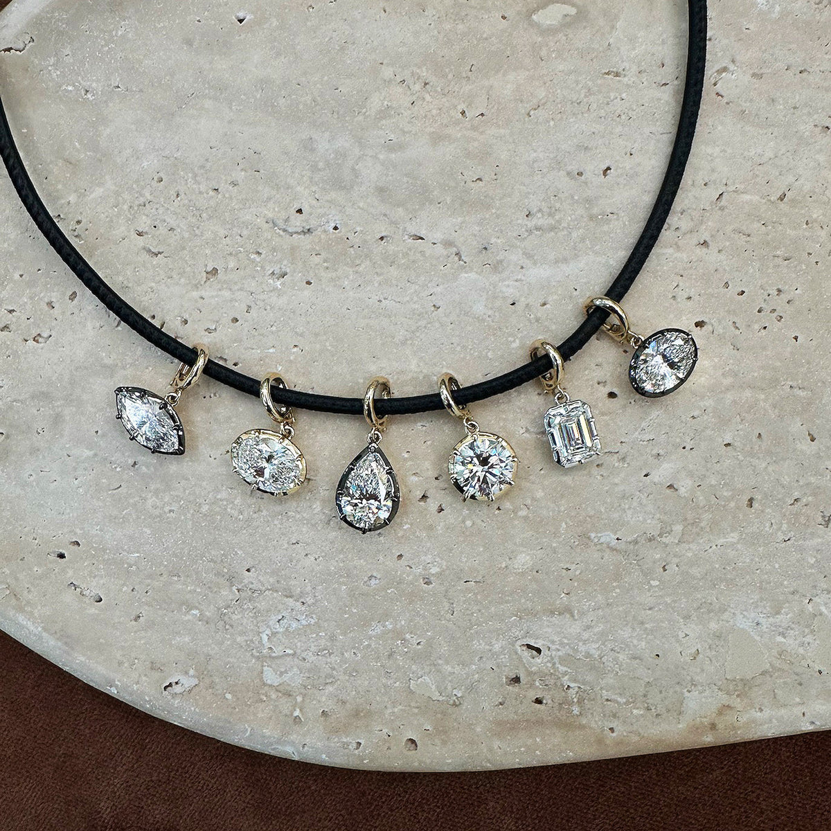 Georgian Oval Lab Diamond Paperclip Necklace