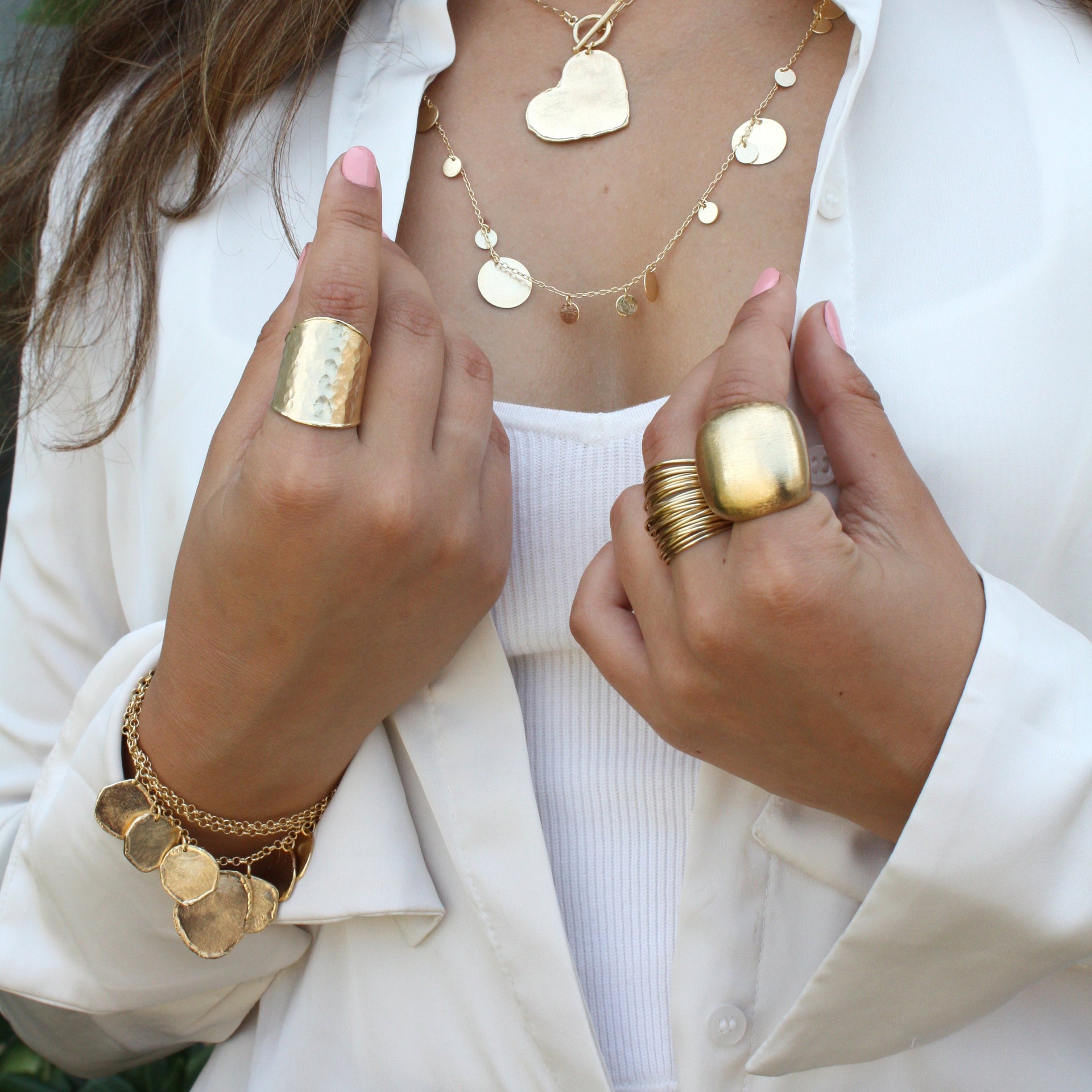 Magda Molten Charms Chain Bracelet