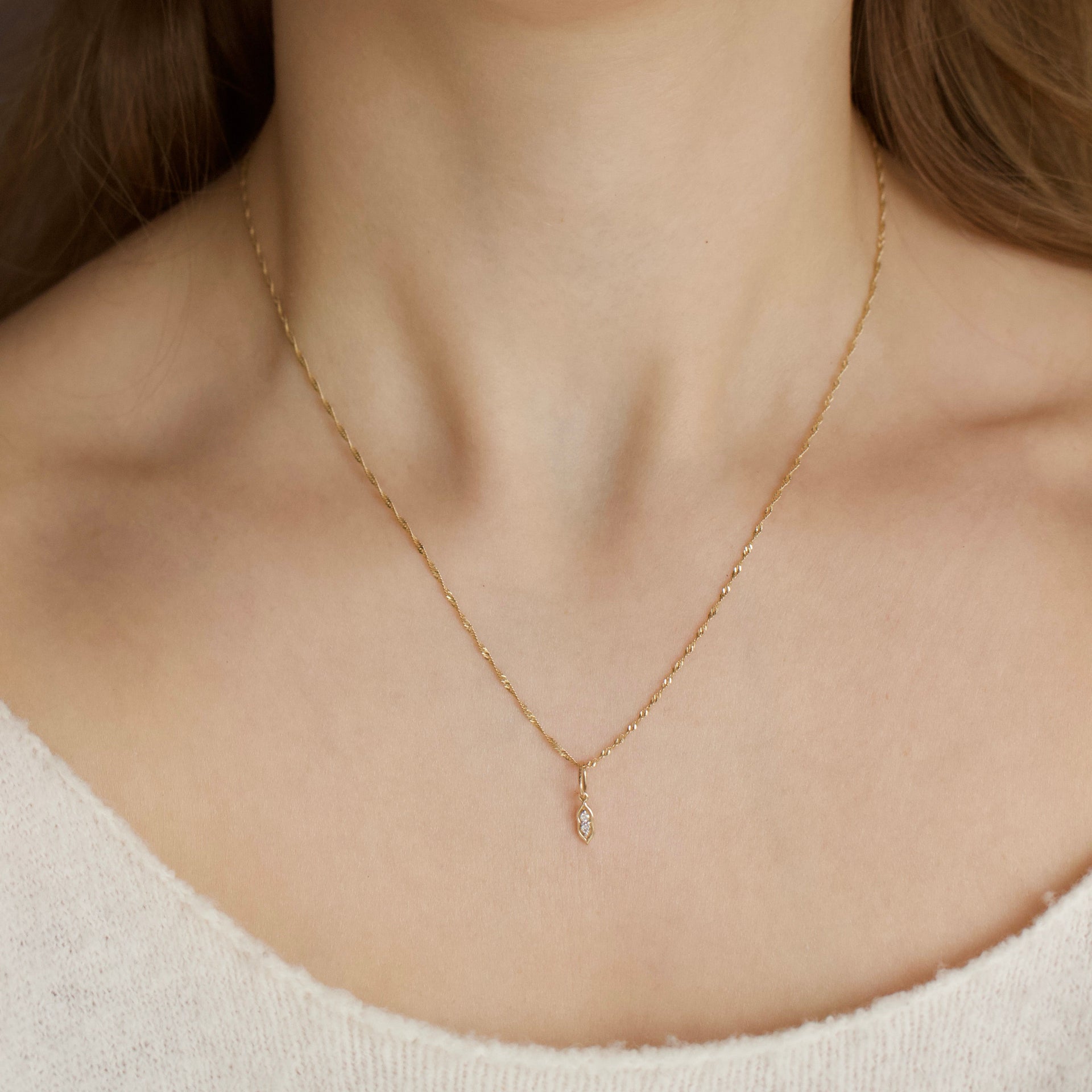 Diamond Peas in a Pod Charm