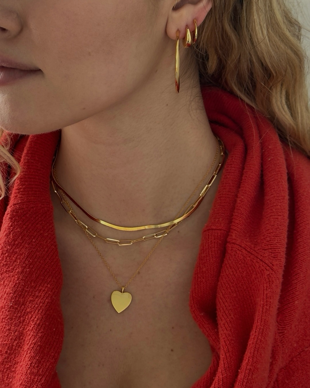 Sweetheart Pendant Necklace Gold