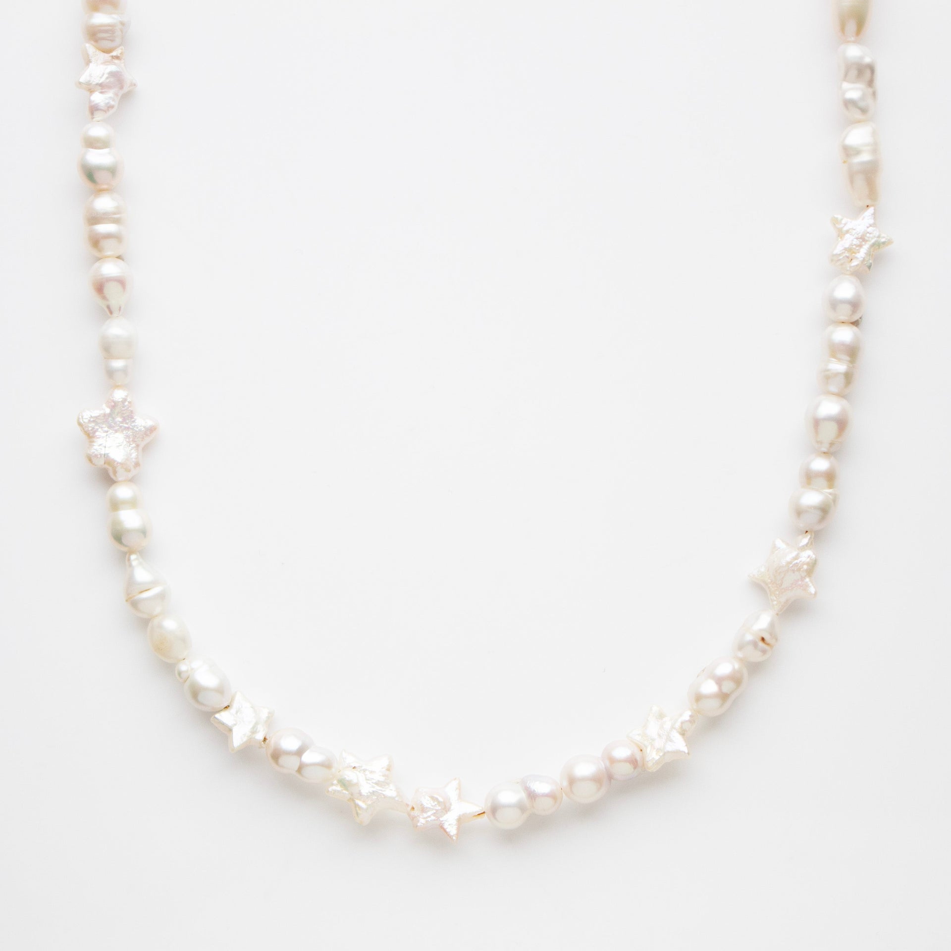 Luna Barqoue Pearl Star Necklace