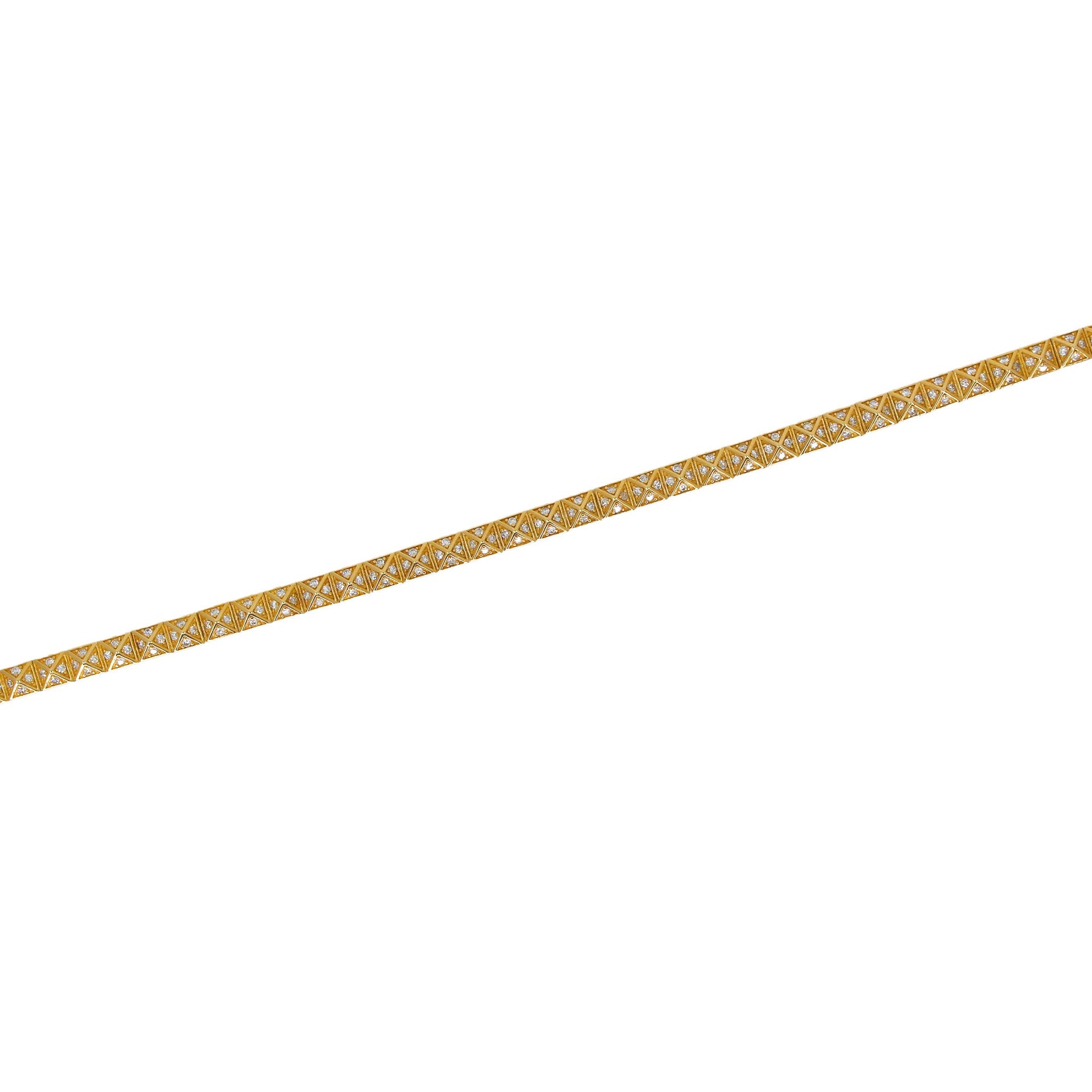 Gold Diamond Pyramid Bracelet