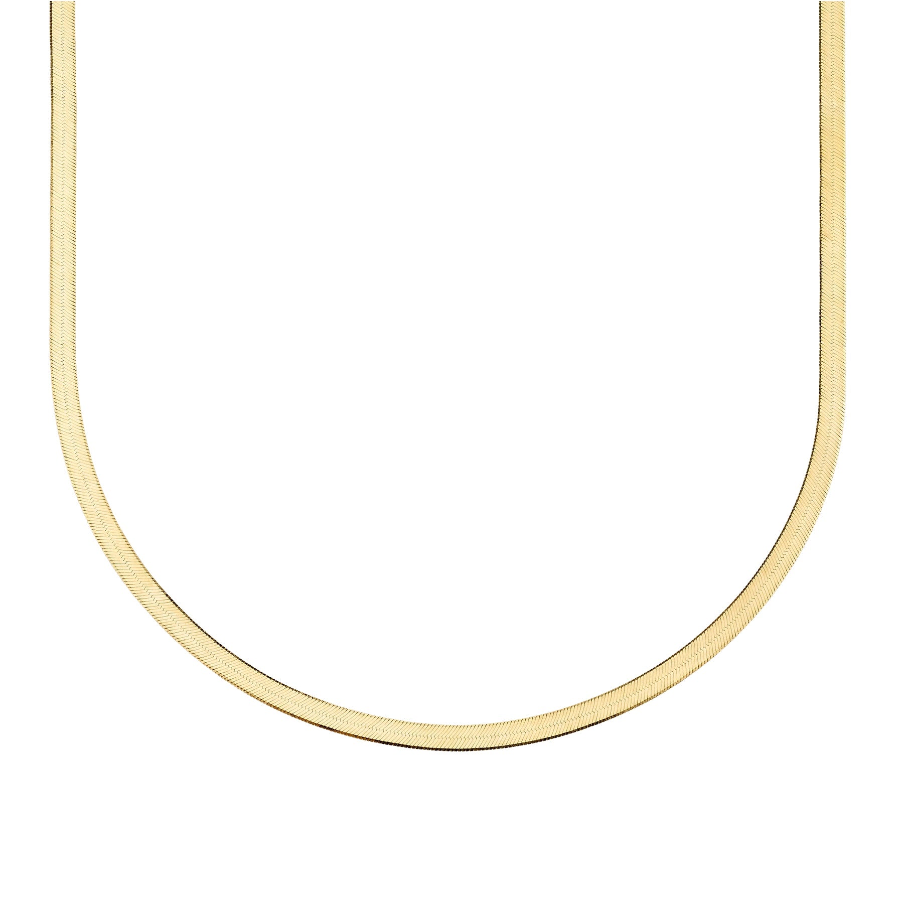 Isabella Herringbone Necklace Gold