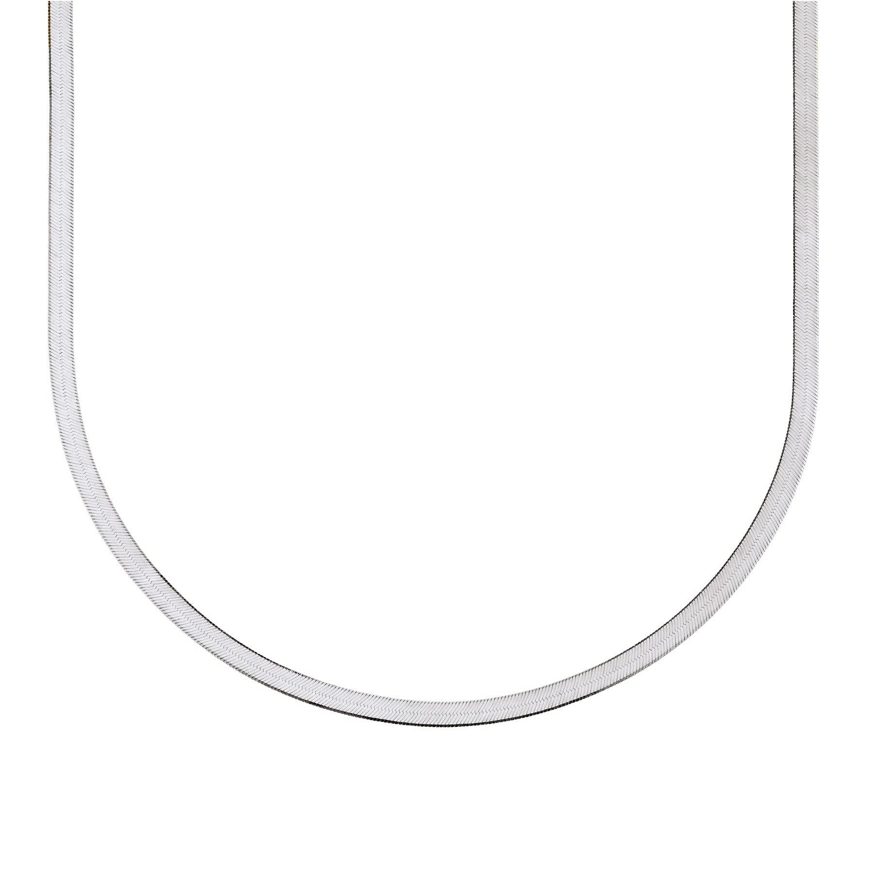Isabella Herringbone Necklace Silver